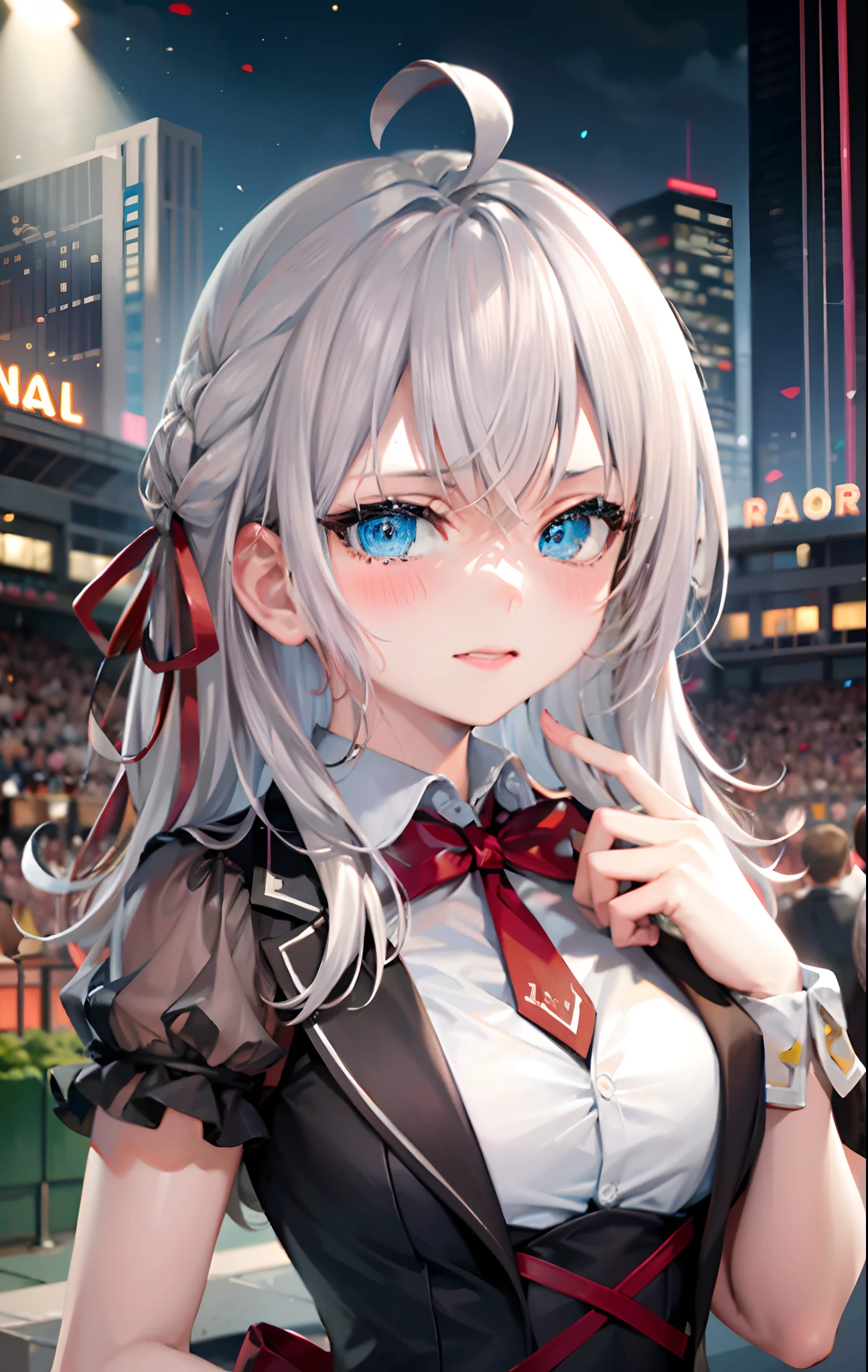 Alisa mikhailovna kujou,  Ojos azules cristalimos, mejor calidad, ojos en alta definicion, super detallados