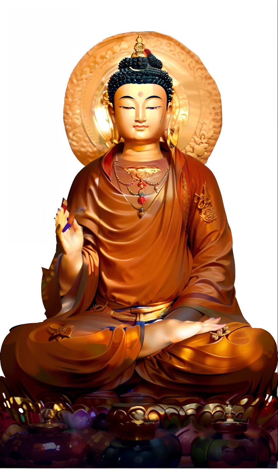 a painting of a buddha sitting in a meditation position, buddhist, buddhism, the buddha, buddha, monk meditate, buddhist monk meditating, samsara, monk, beautiful image, sukhasana, buddhist monk, buddhist art, meditation, 1 4 8 0 s, enlightened, puṣkaracūḍa, praying meditating