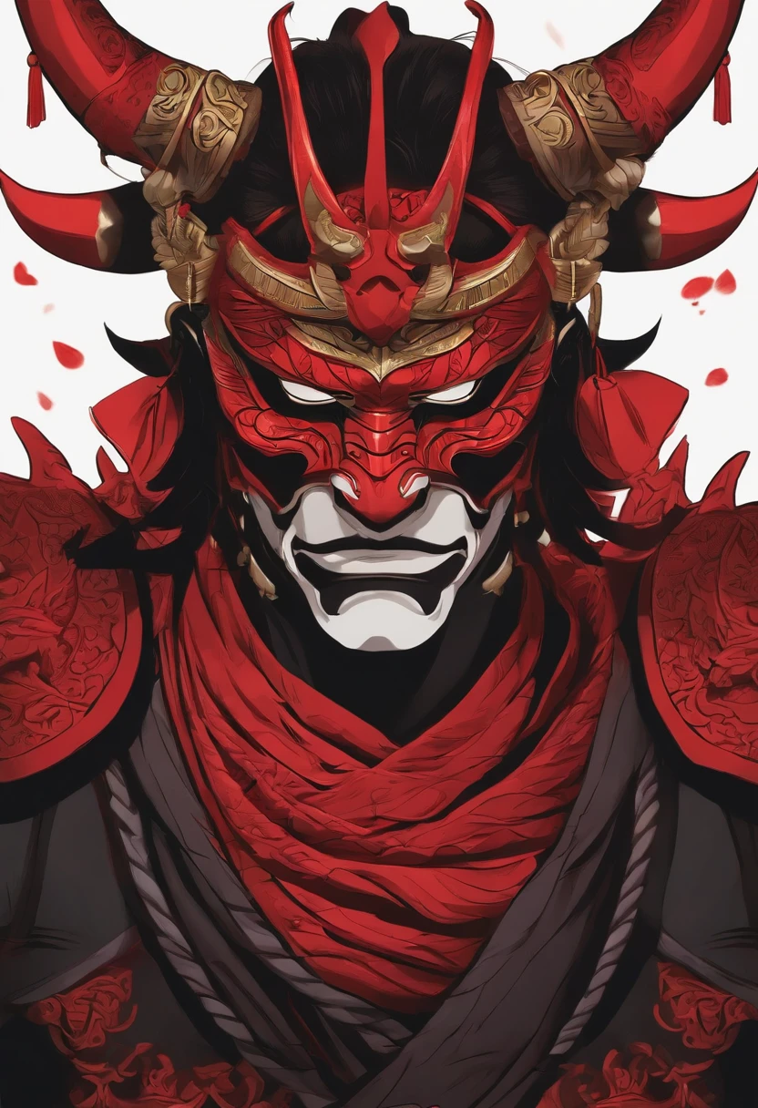 Hannya futuristic style mask 0mib, ilustrador, obra-prima, alta qualidade, 8k, highly resolution, alto detalhado, Japanese, Samurai