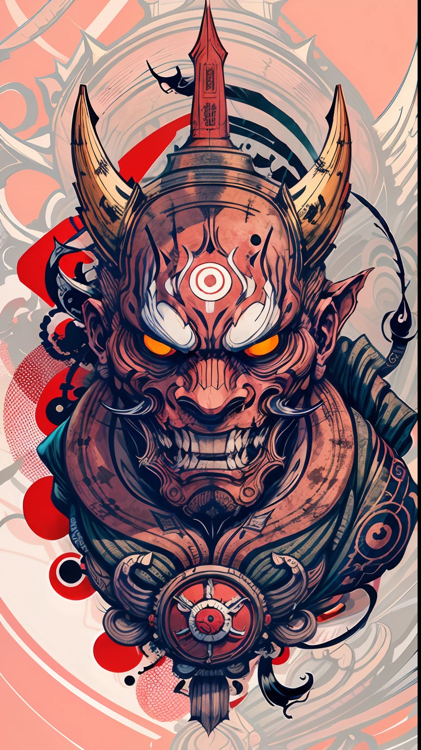 explosive, supernatural painting of a shape-shifting deity, adorned with chaotic and omnipresent Mayan motifs, piercing eyes, a breathtaking amalgam of art and captivating photo collage, Mesmerizing poster design:: its appearance exuded the enigmatic allure of ancient Mayan minimalism fused with cosmic chaos:: --ar 9:16 --s 963 --c 9 --q 2 --v 5