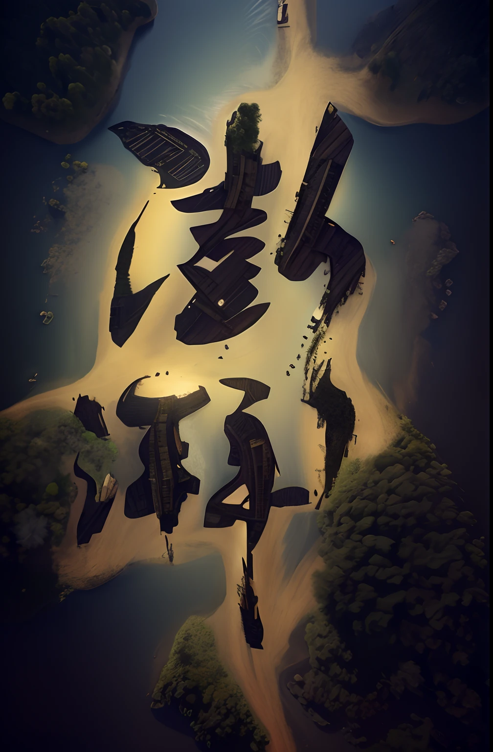 Top-down view,rios,Meandering,mountain water,(Complicated details),hdr,(Complicated details,ultra - detailed:1.2),Cinema lenses,Vignette,at centre,overlooks