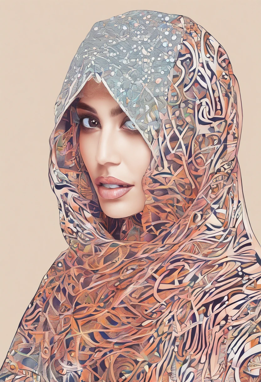 Subject: "Hidden Complexities Beneath the Veil" Style: Photorealism, 8k, DOF Description: Visualize a stunning woman in a hijab, but beneath the surface, reveal intricate trypophobia patterns that are only noticeable upon closer inspection. Achieve a balance between beauty and unsettling complexity.