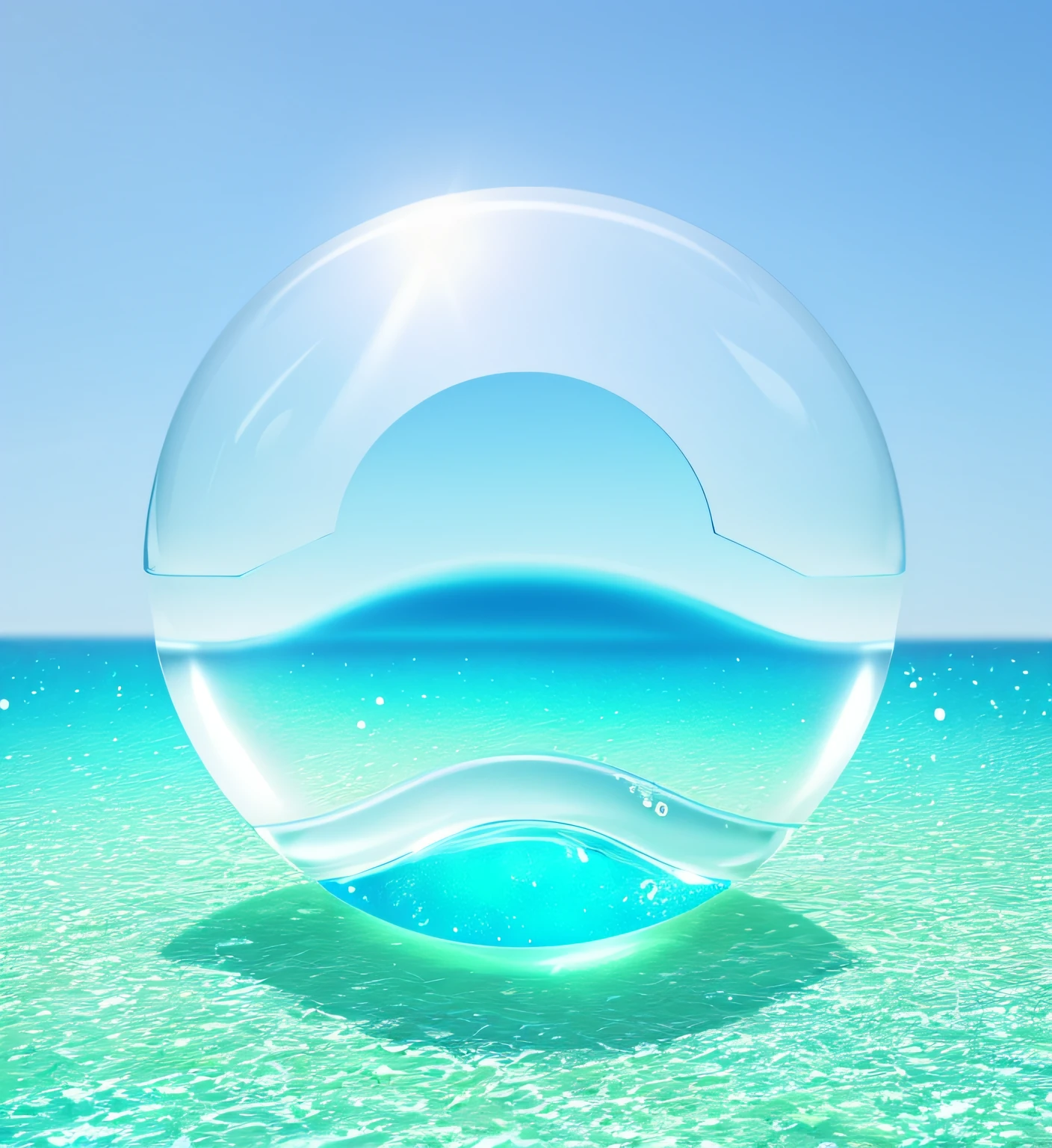 water bloom,fresh flowers,crystal,Glass texture,Surrounded by the sea,Glass texture logo,The graphics become glassy,k hd,photorealestic