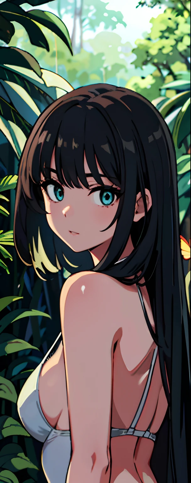 Masterpiece, Swimsuit beauty walking through the jungle among fireflies at night, (High detail:1 1), 比基尼, Natural skin, High quality, NSFW, Beautiful eyes, (Detailed face and eyes), (face: 1 2), noise, Extra, Realphotos, ............PSD, Lamp film photography, Sharp focus, contrasty lighting, Detailed skin, High resolution 8K, insanely details, Realistic, Professional photography, 8K UHD, SLR camera, Soft lighting, High quality, filmgrain, Fujifilm XT3,full bodyesbian
