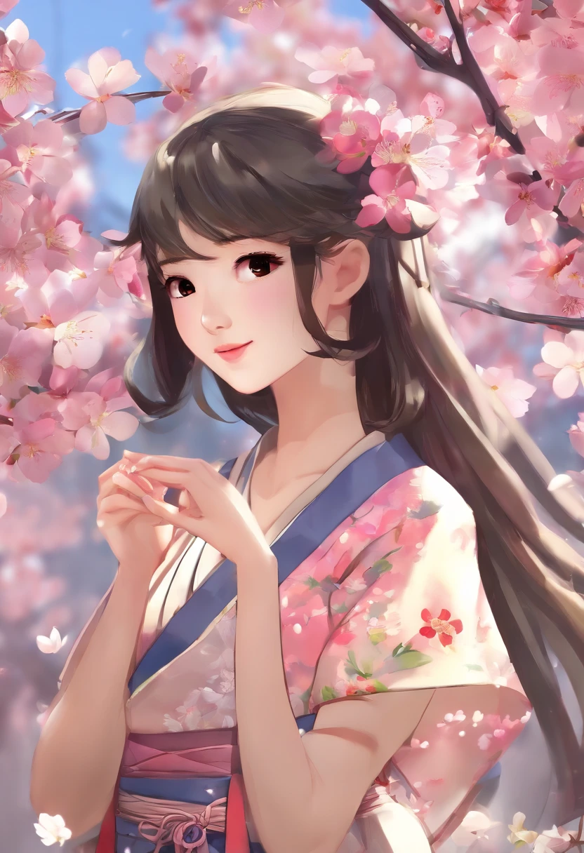 The Magic Cherry Blossom
[Menina japonesa encantadora segura uma flor de cerejeira.]
Menina Japonesa (Narrando com voz suave): "For too long now, in the lands of Japan, There was a legend about the magical cherry blossom."
[She gently blows the petals of the flower, transformando-as em borboletas coloridas.]
Menina Japonesa: "It is said that whoever finds it will have their wishes granted."
[Ela fecha os olhos e faz um desejo, sorrindo.]
Menina Japonesa: "Mas, lembre-se, Desires must be pure of heart, como o brilho das cerejeiras em flor."
[End of video.]