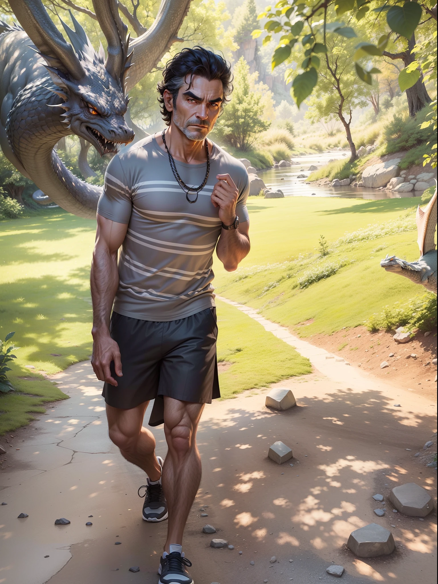 The middle-aged man was dressed in a luxurious gray shirt, and the dragon walked a little majestically, and the thick eyebrows on his face added a bit of pride to it