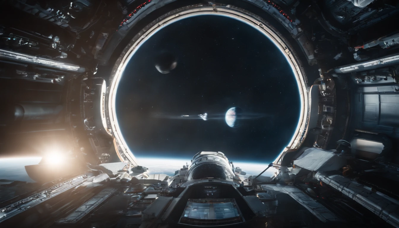 a picture、(Photorealsitic:1.4)、(hyper realisitic:1.4)、(Cinematic:1.5)、A space station、