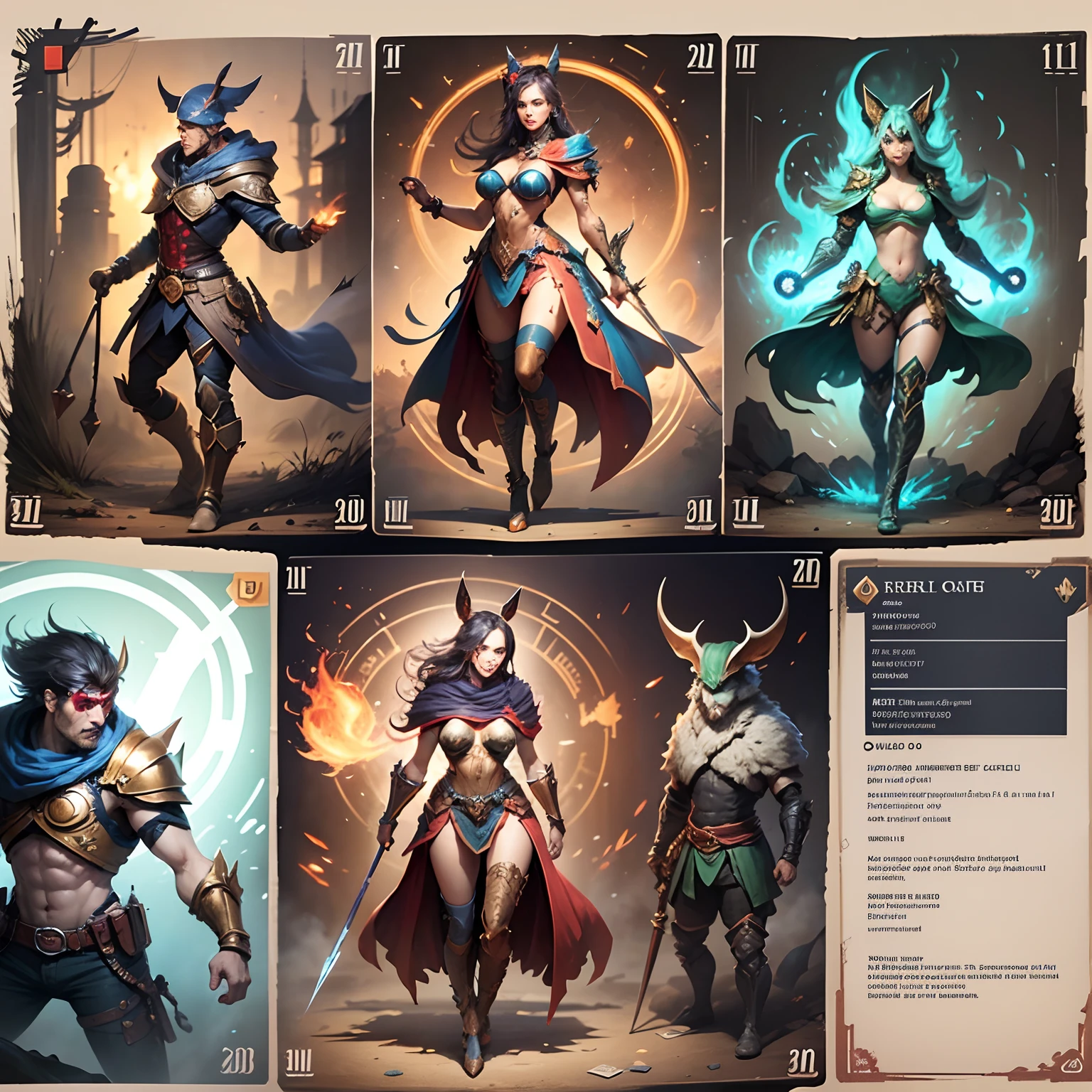 card game warrior skill power concept art best quality detailed --auto --s2