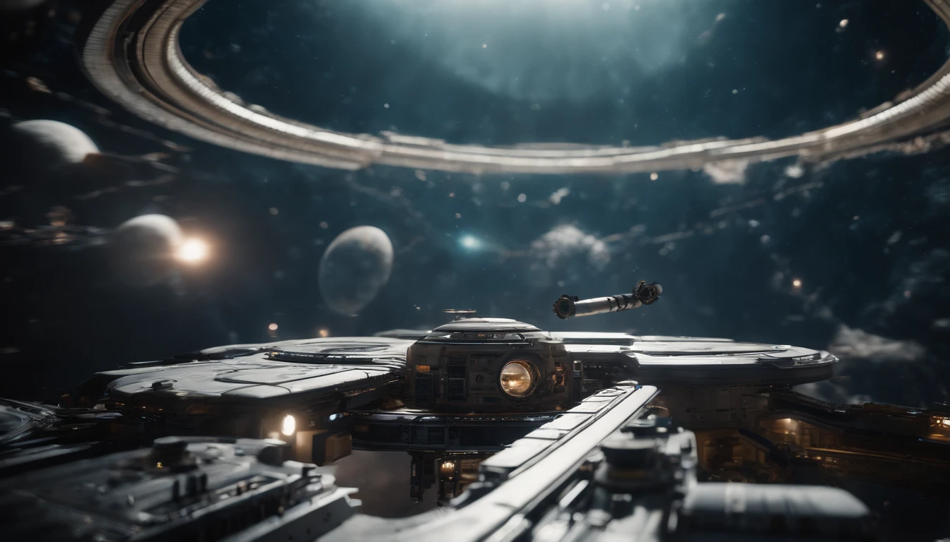 a picture、(Photorealsitic:1.4)、(hyper realisitic:1.4)、(Cinematic:1.5)、A space station、planet earth、