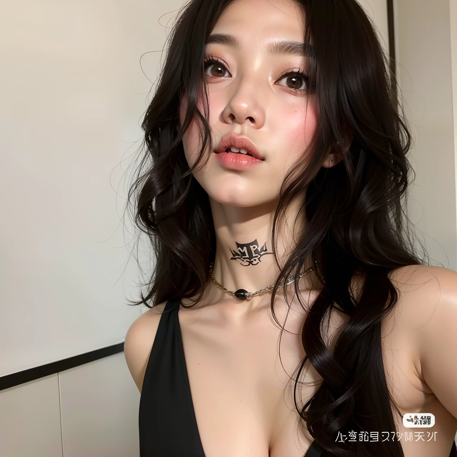 mulher arafed com um top preto e um estrangulamento em um banheiro, Lulu Chen, Wenfei Ye, Xintong Chen, Xision Wu, cruel korean goth girl, Shen Mingchen, Gongbi, lu ji |, de taiwanesa com tatuagens, Qifeng Lin, ela tem cerca de 2 0 anos, ela tem cerca de 20 anos, xue ele