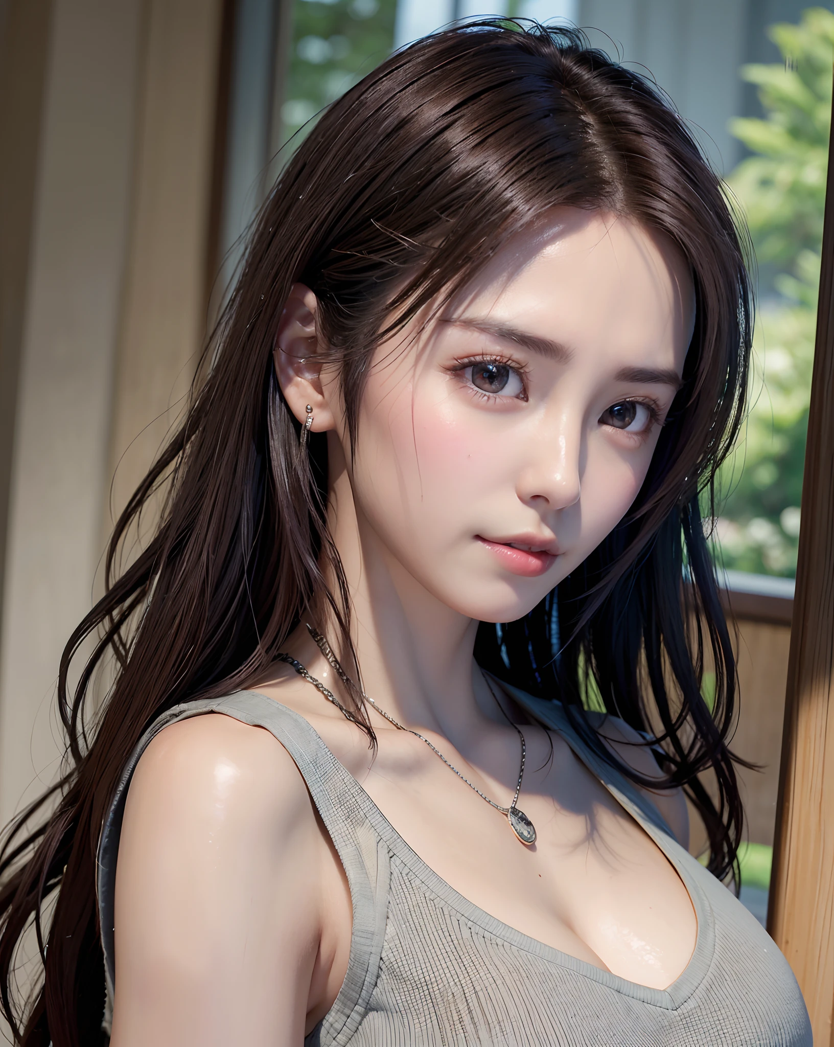 (masterpiece: 1.3), (8K, Realistic, RAW Photos, highest quality: 1.4),
A single girl is the centerpiece of this artistic masterpiece. Her beautiful face, with its realistic features, cascades in ultra-high resolution, capturing every fine detail. Her short black hair frames her face perfectly, adding to the intricacy of the scene. Her realistic eyes, filled with character and depth, are a sight to behold. The golden ratio comes into play as her beautiful, realistic skin covers her slender form, clad in a cozy sweater. A truly absorbing, ultra-realistic, and very detailed work of art.