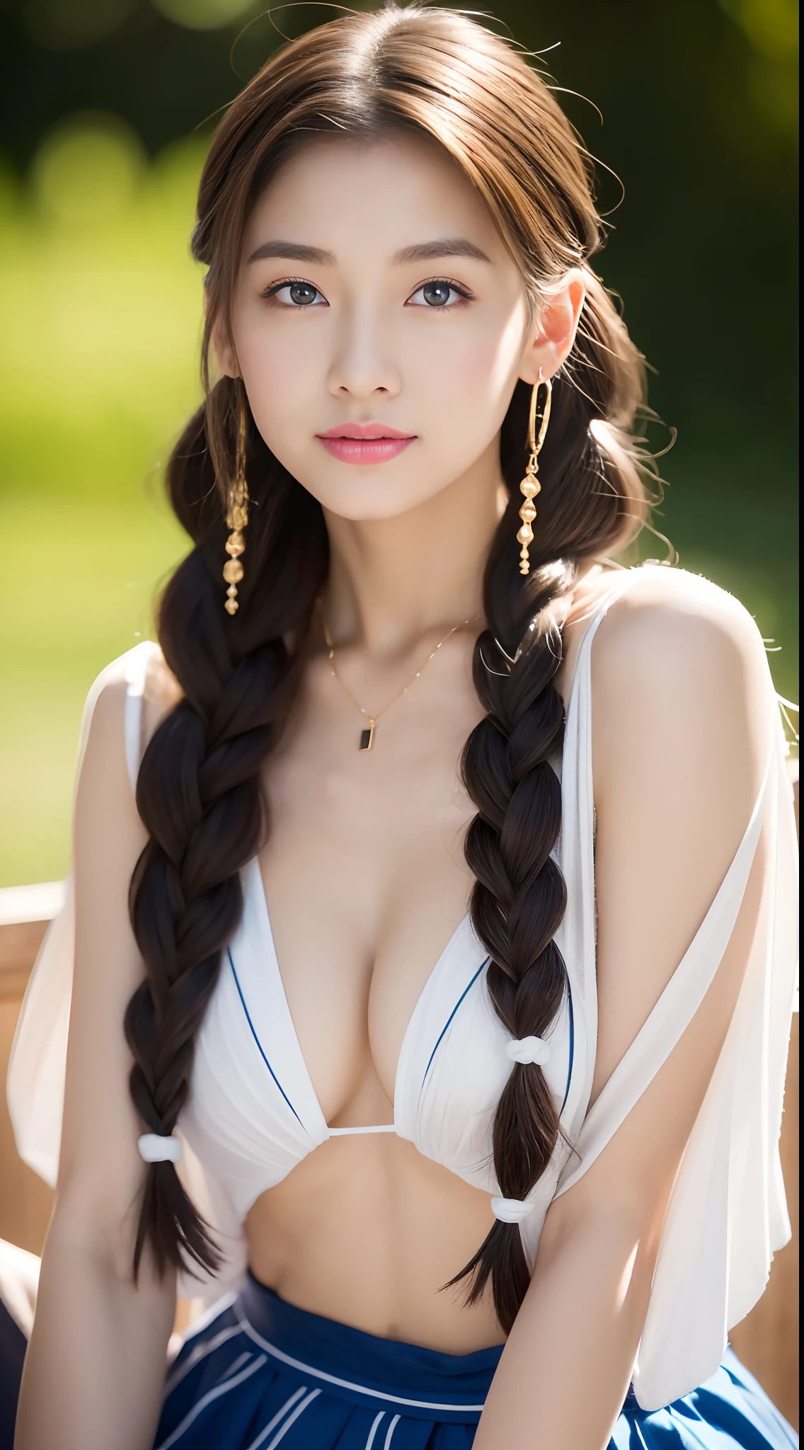 (((32K,very high res, high detailing, highly accurate,Masterpiece Girl 1))),Raw photo & realistic atmosphere,beautiful dark blue eyes,Detailed mouth,Glossy lips,Detailed eyebrows,Soft white skin that shines with every detail,,Eyes drawn in detail、Very beautiful eyes with azure eyes,Detailed lips、Very beautiful face,Very well-formed face、Lifelike face,shiny beautiful lips,Beautiful eyebrows,Infinite reality,Best design,（Insanely cute sober and modest Japan 18-year-old girl,,Toned body,Perfect Gal Leader Model,Beautifully shaped breasts,Very cute beautiful girl,Little Girl：1.5）,Best Natural Makeup,Japanese ido,Korean Idols,Young sensual idol,Moist eyes,Dark beautiful eyes,Beautiful butt,beauty legs,,camel's foot,：1.3),超A high resolution、,Natural and realistic face,Back lighting,Pure eyes are too cute,(((photorealisim,Photograph the whole body))),,Reality Live Action,（simple earrings,Necklace Arm,Watches,Glossy nail art,Braided braid lifting blonde hair,独奏,Lori,Smile faintly,full body Esbian：1.7）,（Show full-body fashion,with light glowing１５Year old schoolgirl,Outdoor Hats,Sit down and make a bonfire at a solo camp,sidelong glance,Colorful Outdoor Women's Fashion：1.8）