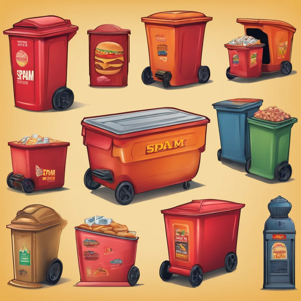 trash can, spam, advertising, individual item, icon design colorful