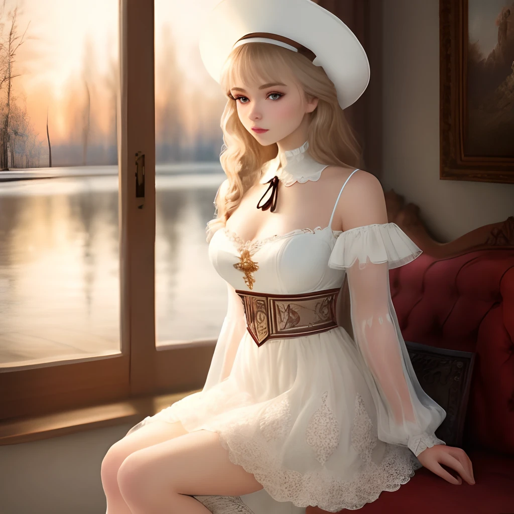 Beautiful russian girl with nice classy outfit