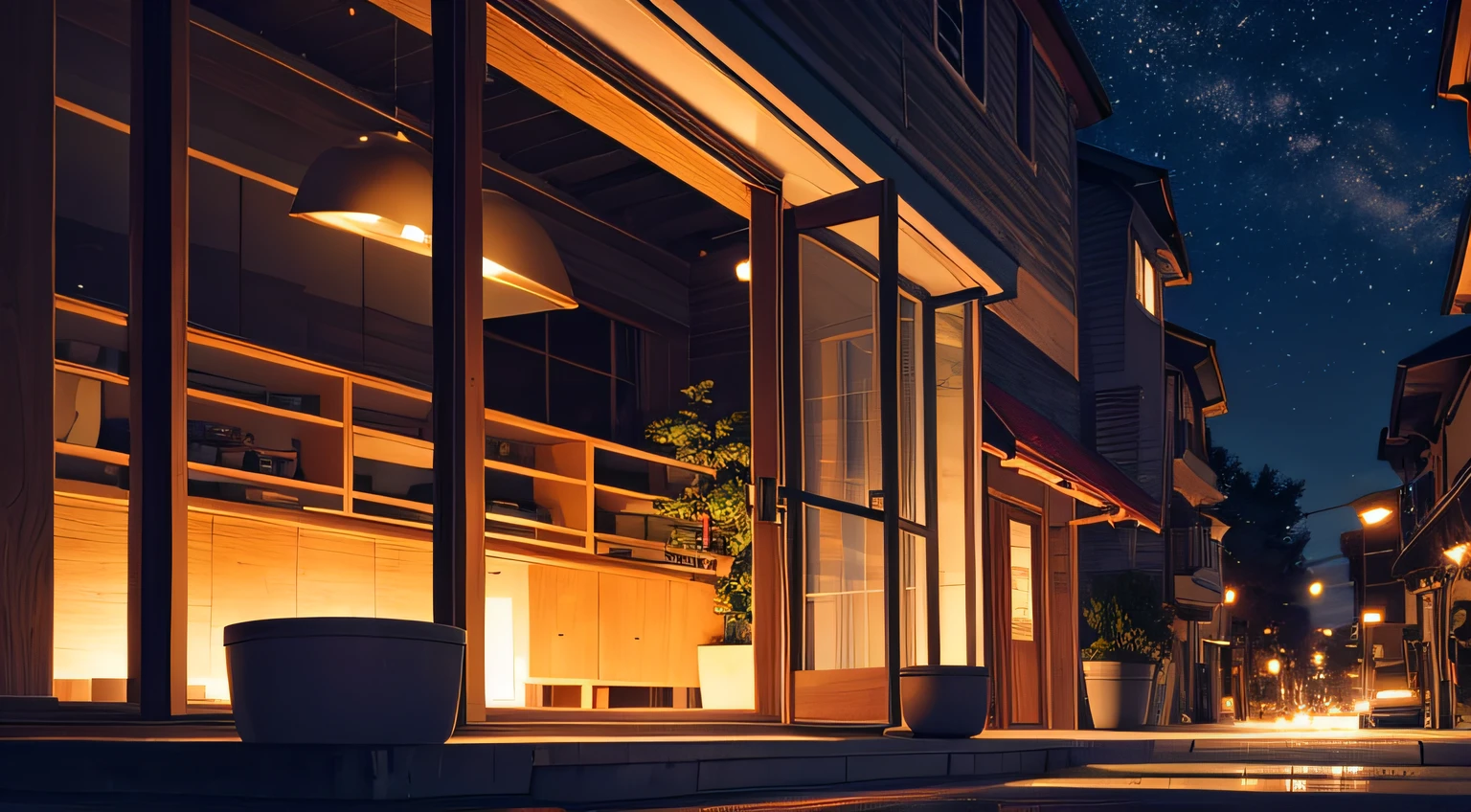 nighttime scene