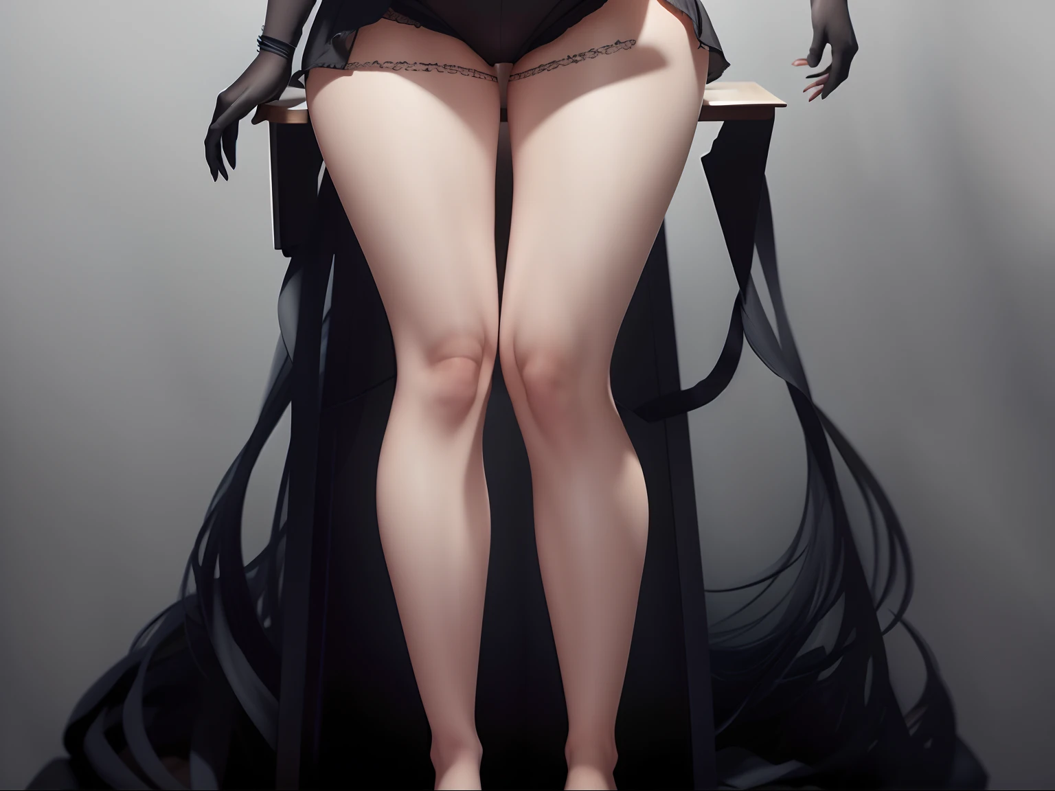 there is a man that is sitting in front of a computer, detailed legs looming over you, thick smooth warframe thighs, fps view, legs taking your pov, thick warframe legs, thicc, first person perspective, video - game, leg and thigh shot, knees tucked in, playing video game, thick smooth warframe legs, first person perspective
