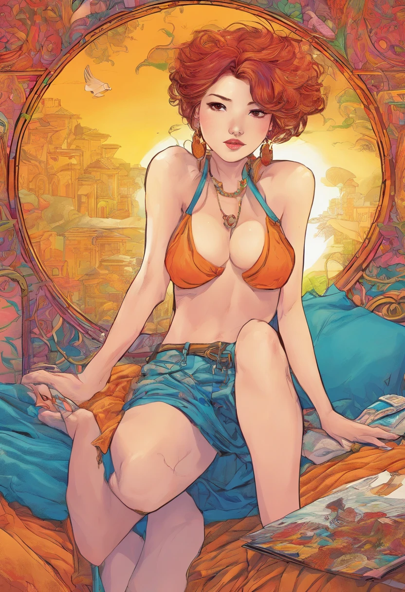 naked petite girl (spreading the labia with her fingers) lying on the bed(Holds bare breasts with one hand, With the other hand, he spreads the labia) Excited gaze(5D формат) Expressive and beautiful eyes, As frankly as possible, the vagina is visible, an asian woman, 21+, wants a dick