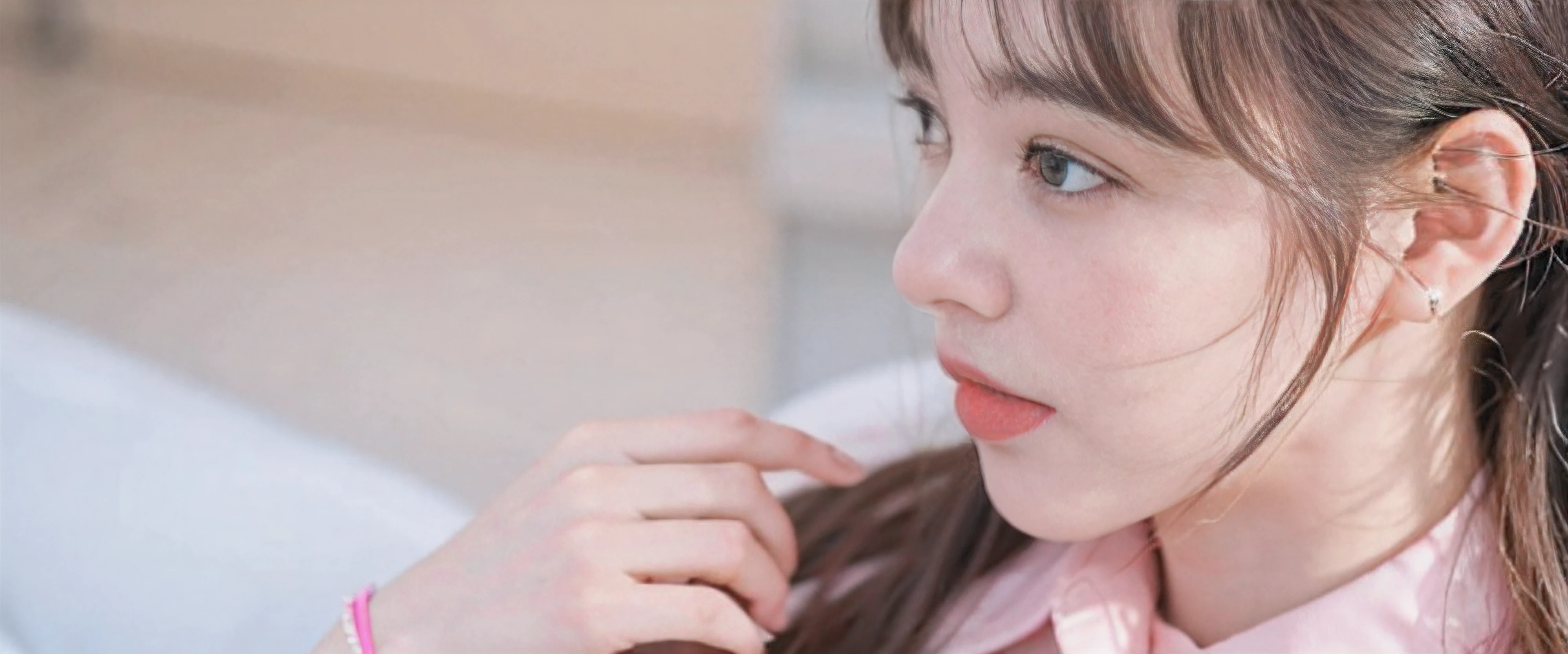There was a woman sitting down, lalisa manobal, portrait of jossi of blackpink, portrait of female korean idol, lalisa manoban of blackpink, park jimin, Lee Ji-eun, lee ji eun, sakimichan, chiho, Choi Hyun-hwa, jaeyeon nam,Good teeth,Moisturize lips,Good lips,sideface,