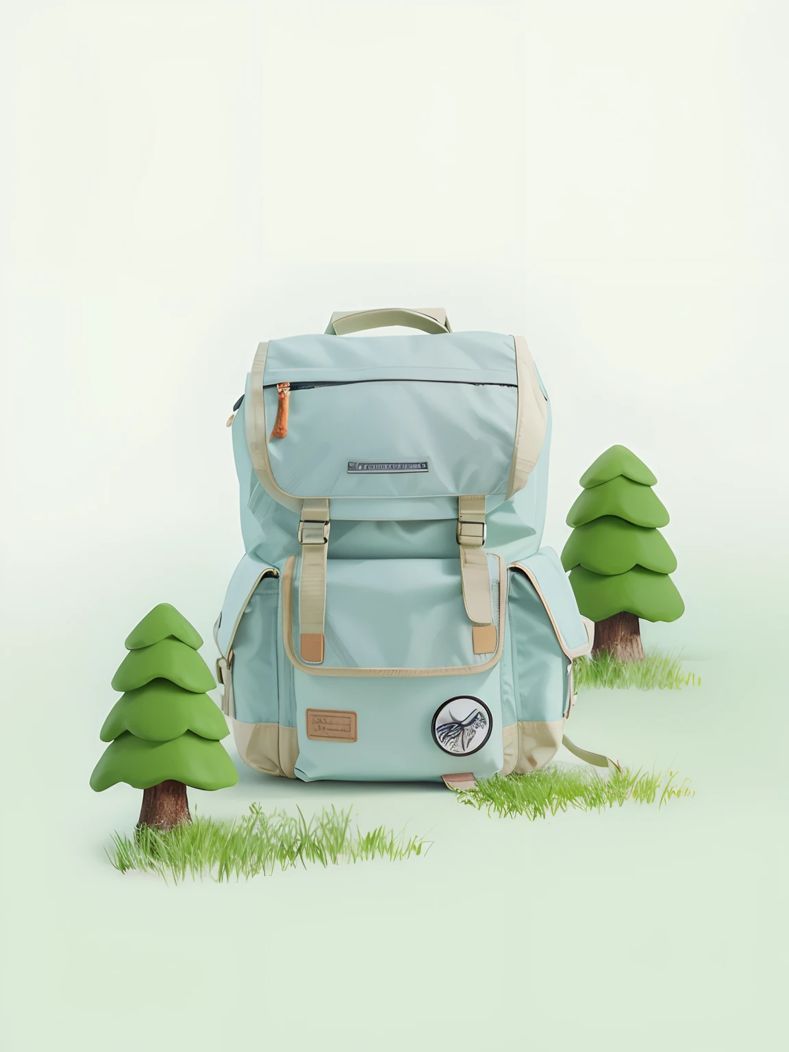grassy fields,the trees,backpacks,High-definition photography,Time,solid
