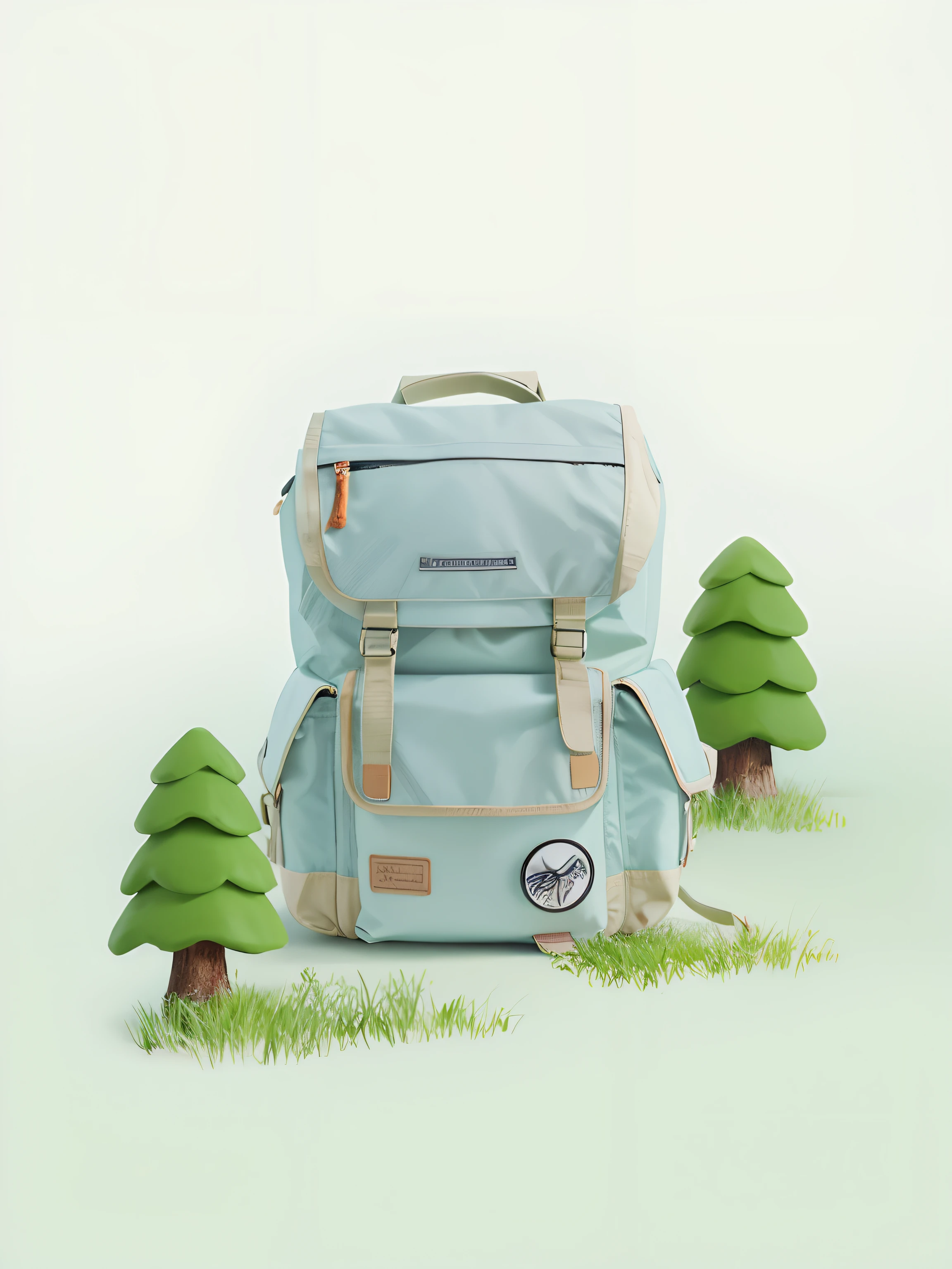 grassy fields,the trees,backpacks,High-definition photography,Time,solid