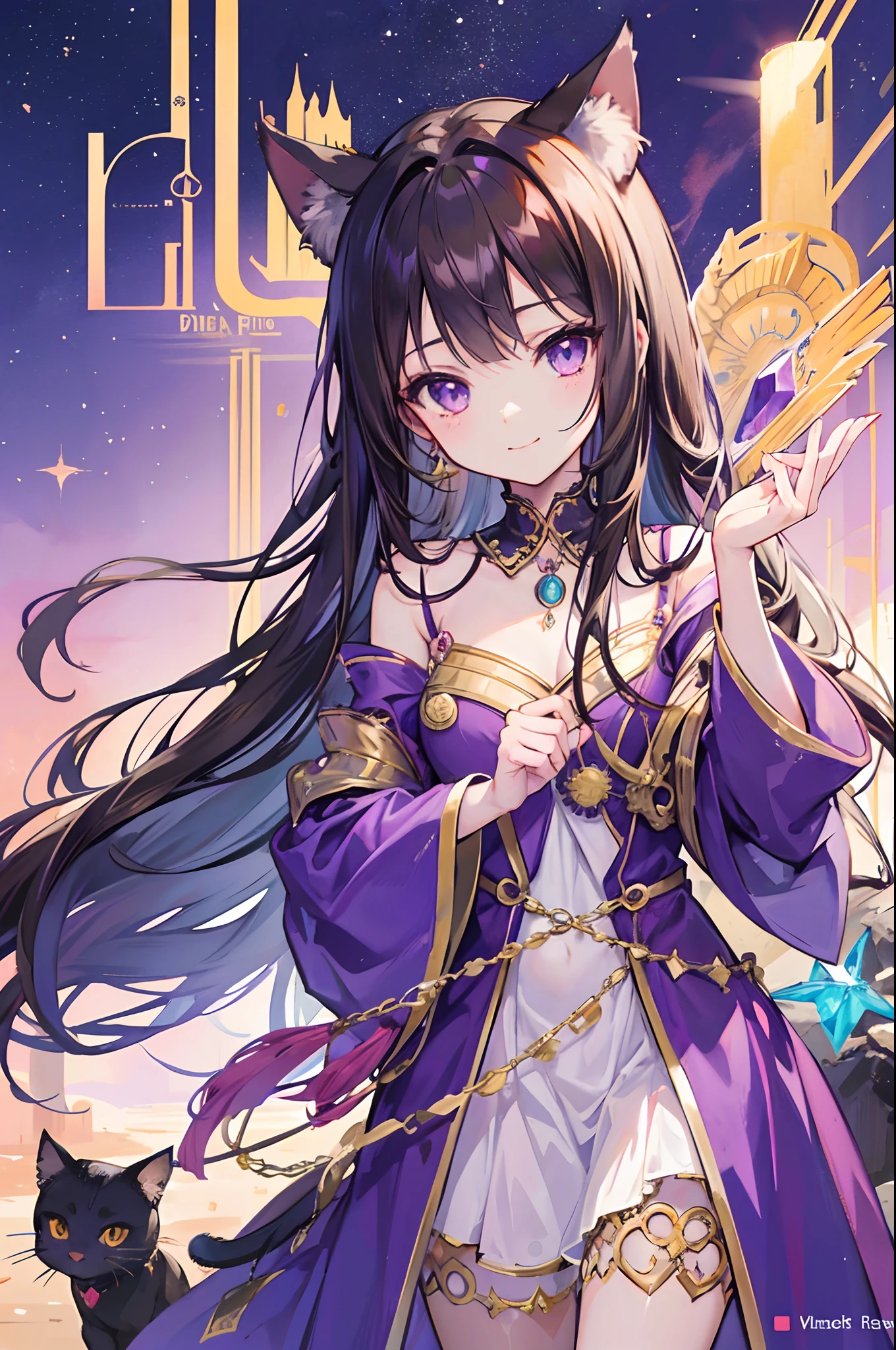 Danessa is a brown deer with purple hair and gold antlers.
She has a pink and purple top with an ornate design. She has a purple and teal mermaid tail.
She comes with a teal crown. SPARKLE; GLITTER