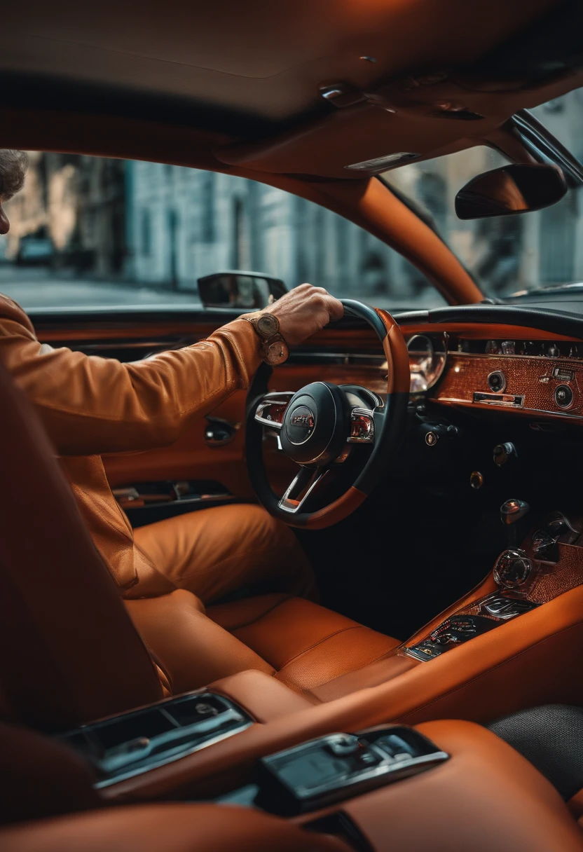 homem dirigindo um carro tecnologia