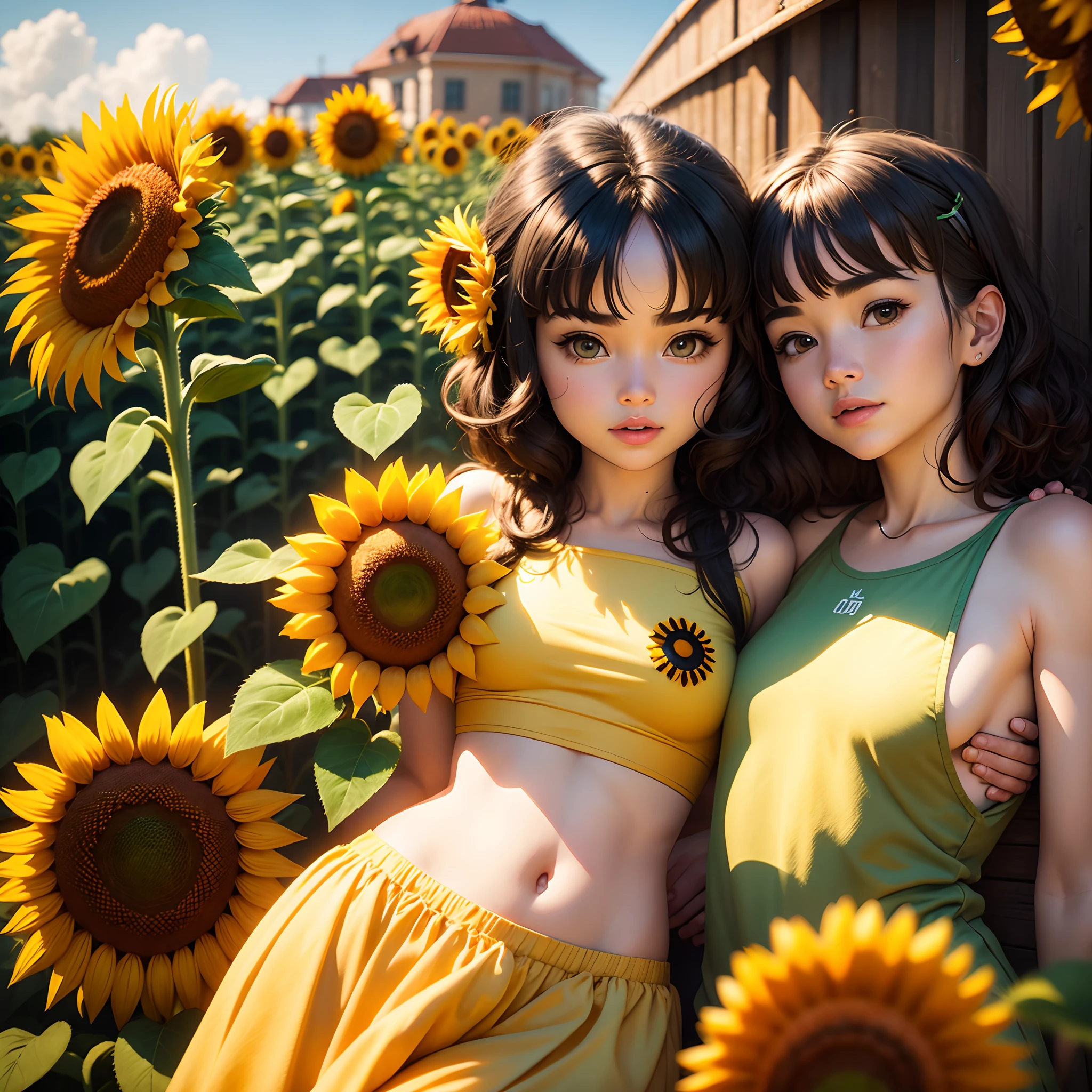 sunflower hedgehog  style Pixar
