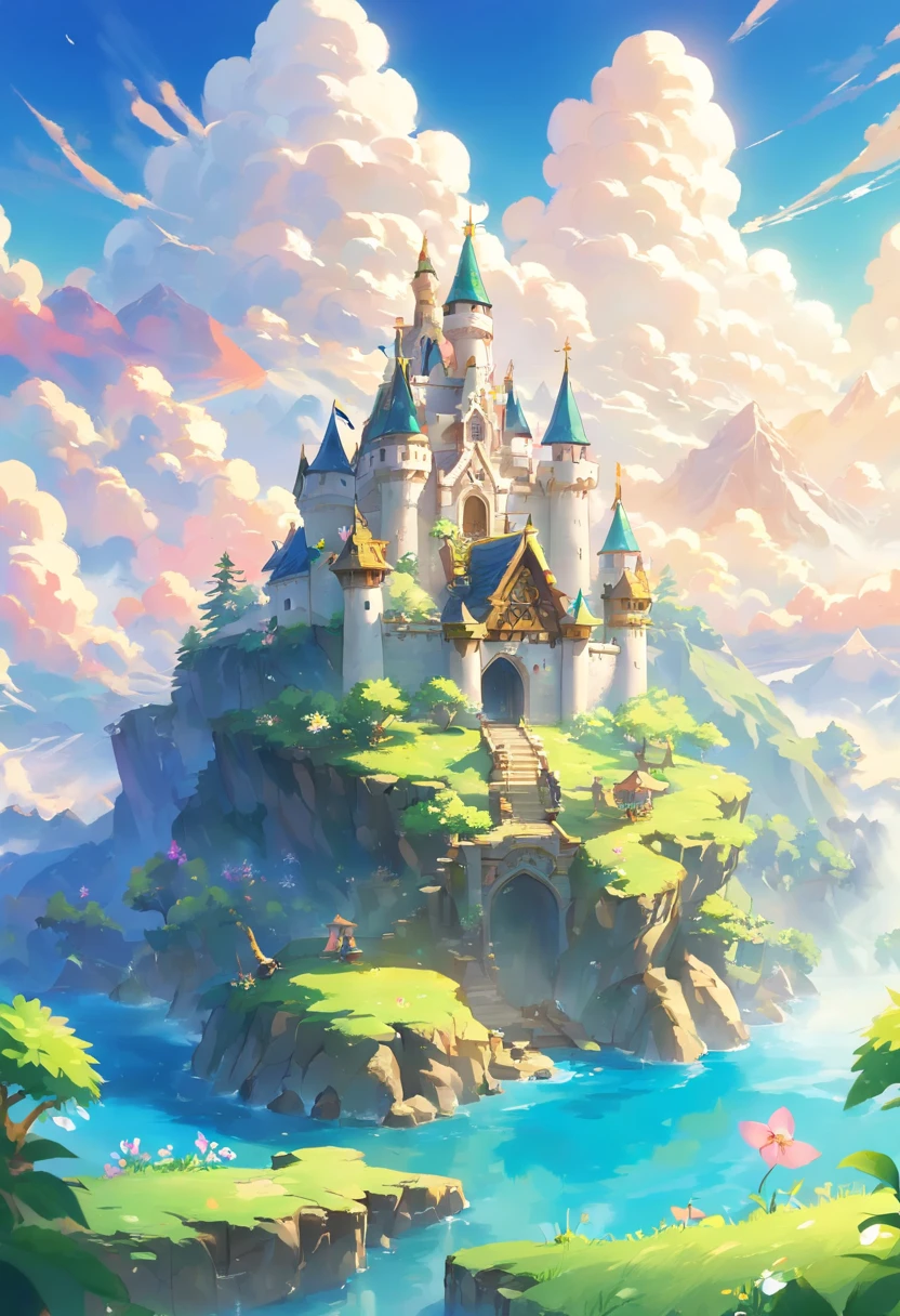 in white clouds fairyland, Dreamy Romantic,Ultimate simplicity,On the lake,Face
