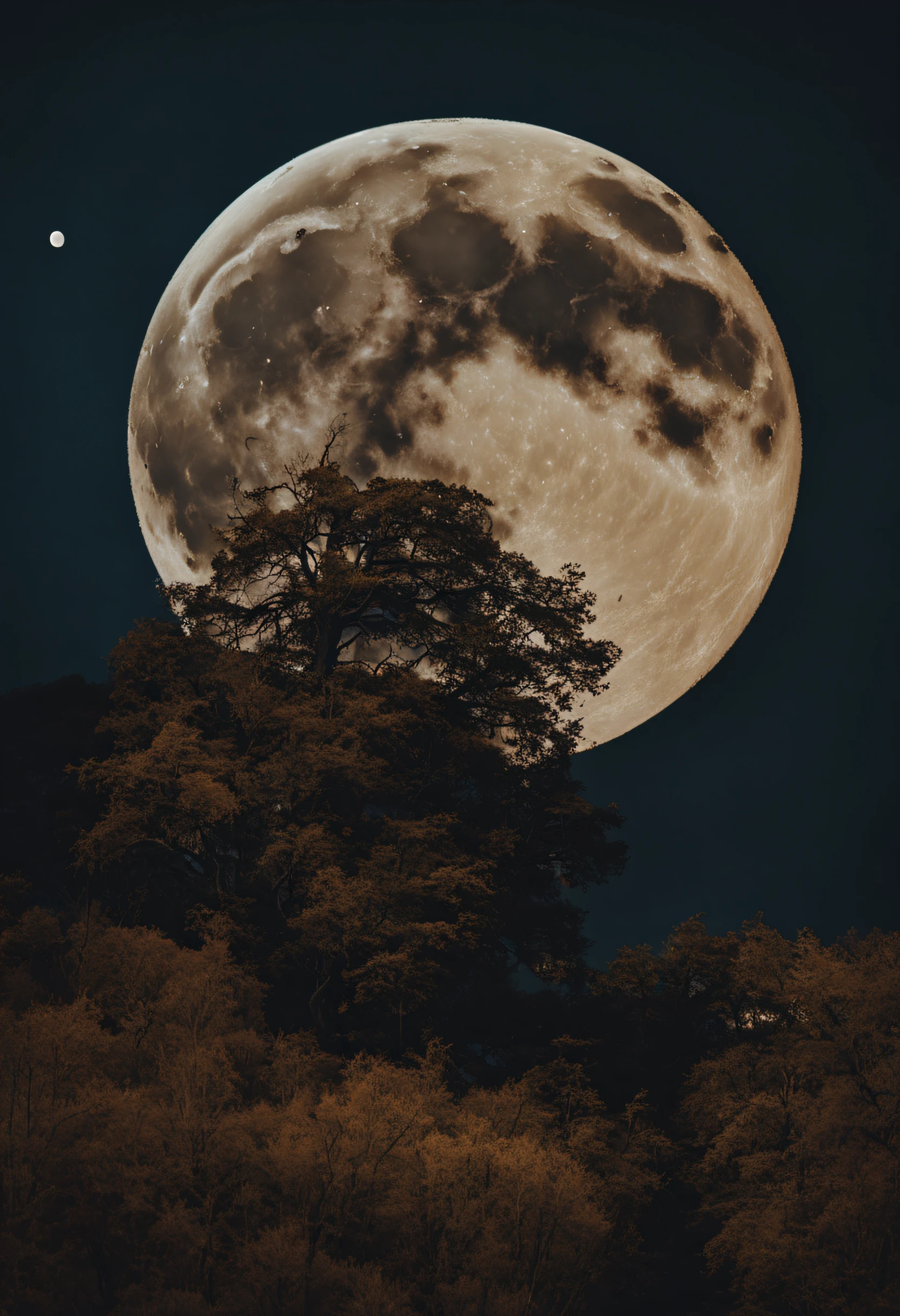 photography by [ghost: Elements of nature: 0.5], complex composition, intricate details, vivid colors, sharp focus, 35mm lens, full moon night