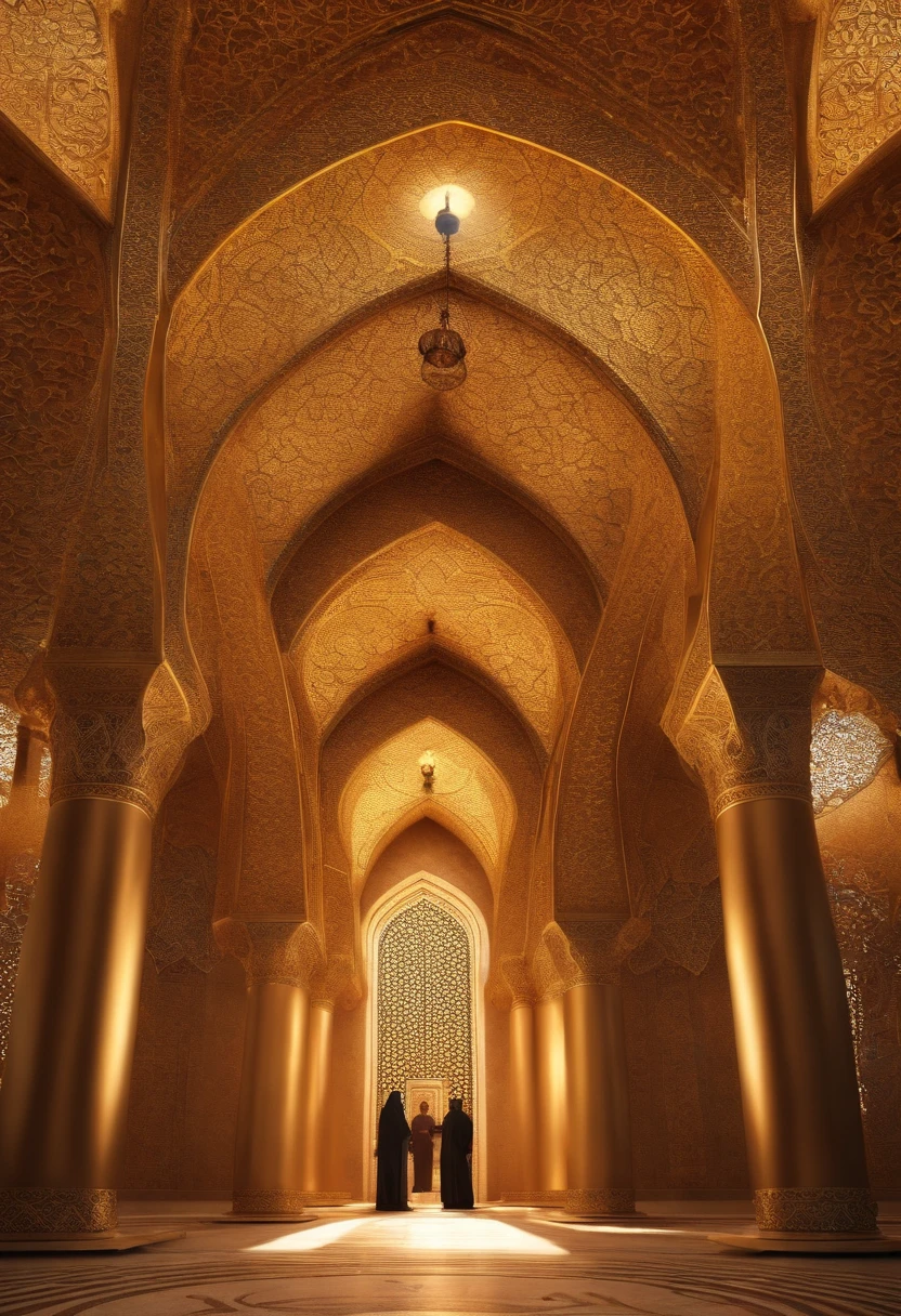 (best quality,4k,8k,highres,masterpiece:1.2),ultra-detailed,(realistic,photorealistic,photo-realistic:1.37),islamic,true path,Detailed and intricate mosque architecture,majestic domes,elaborate decorative patterns,ornate calligraphy,golden accents,rich colors,symmetry,beautiful intricate geometric designs,harmonious balance,ethereal lighting,serene atmosphere,sacred ambiance,captivating spiritual experience,artistic interpretation,inspiring and thought-provoking,transcendental beauty,divine connection