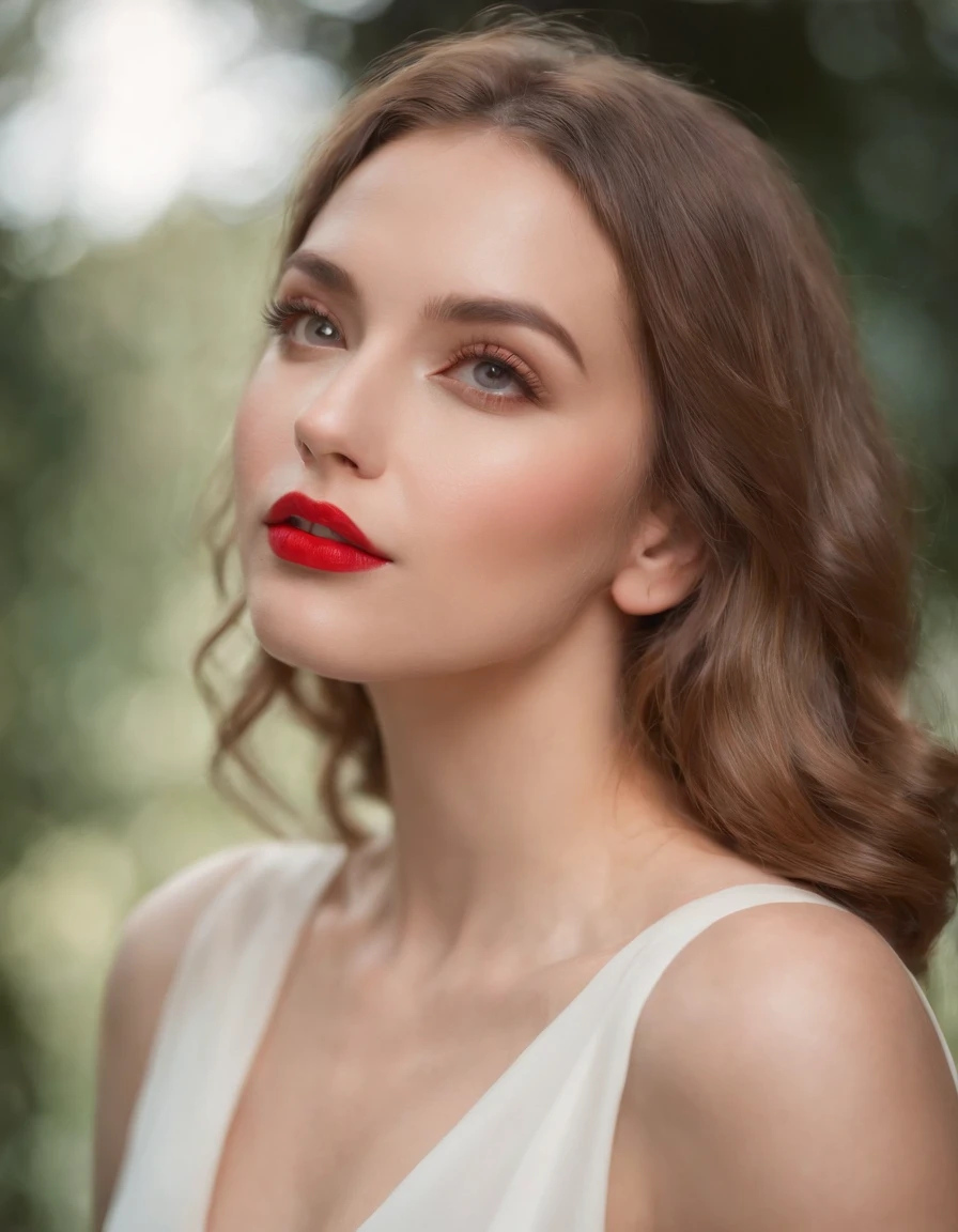 Classic Hollywood charm,Long shots，Show 70%body，1girll, A dazzling array of accessories, (mesmerizing eyes, Red lips, Flawless skin), dramatic pose, interesting composition, spot lighting, Rich shadows, Shallow depth of field, Sparkling bokeh, Exquisite details, A high resolution, 35mm film, Timeless elegance. Portrait photography, 35mm film, natural blurry, (Simple background:1.2)