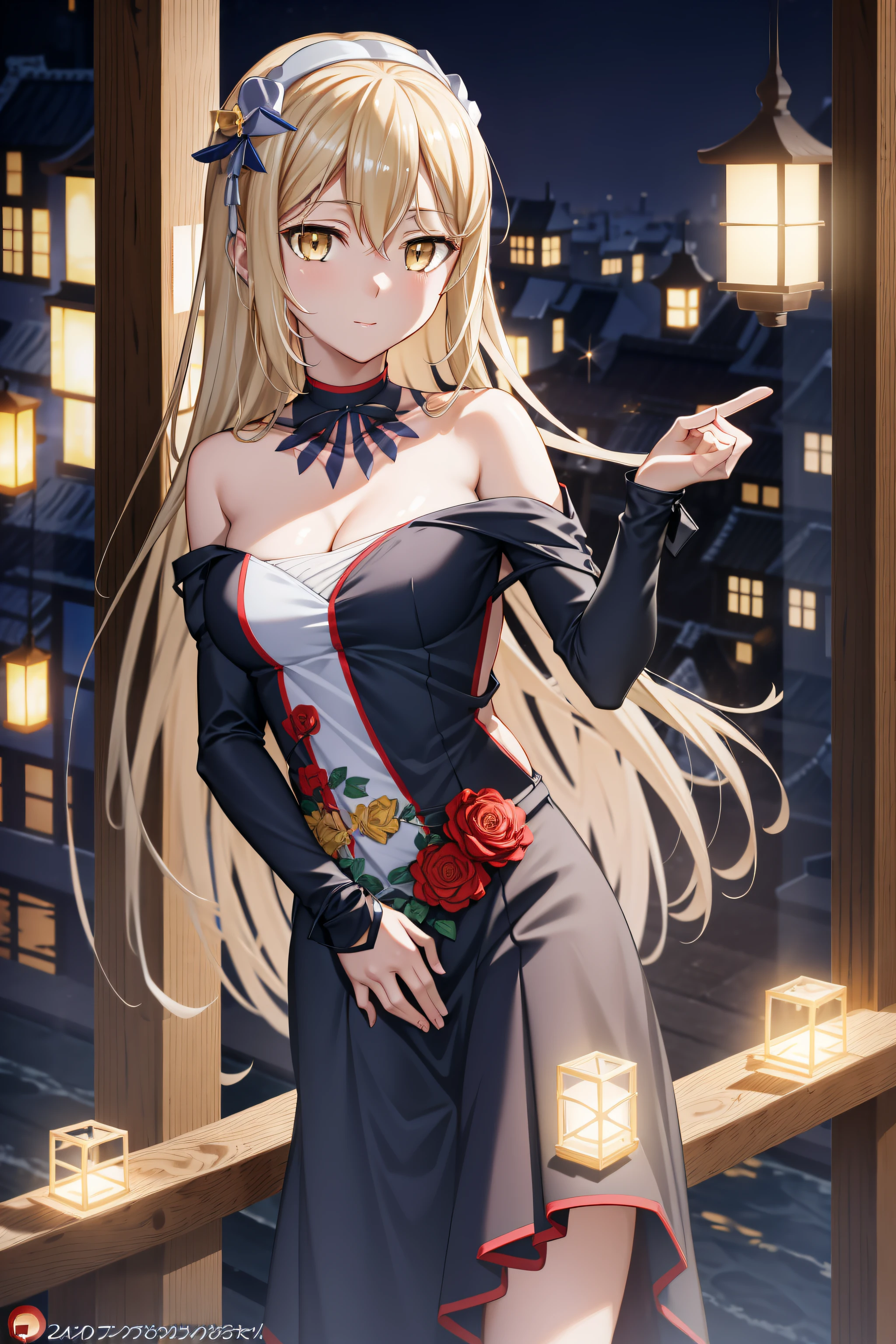 (Night:1.7), Japan, Tokyo, CityView, Before Window,
Standing at attention,
long dress,red dress,cleavage,white bra,long sleeves,
aiz wallenstein, blonde hair, hair between eyes, hairband, long hair, (yellow eyes:1.5), sidelocks,
1 girl, 20yo,young female,Beautiful Finger,Beautiful long legs,Beautiful body,Beautiful Nose,Beautiful character design, perfect eyes, perfect face,
looking at viewer,,seductive anime girl.teasing smile, 
NSFW,official art,extremely detailed CG unity 8k wallpaper, perfect lighting,Colorful, Bright_Front_face_Lighting,
(masterpiece:1.0),(best_quality:1.0), ultra high res,4K,ultra-detailed,
photography, 8K, HDR, highres, absurdres:1.2, Kodak portra 400, film grain, blurry background, bokeh:1.2, lens flare, (vibrant_color:1.2)
(Beautiful,medium_Breasts:1.4), (beautiful_face:1.5),(narrow_waist),(perfect hands, perfect anatomy)