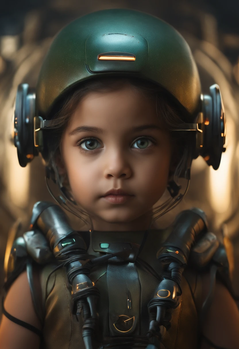 Deme 5 instructions on how to turn the little girl photo into a cyborg avatar