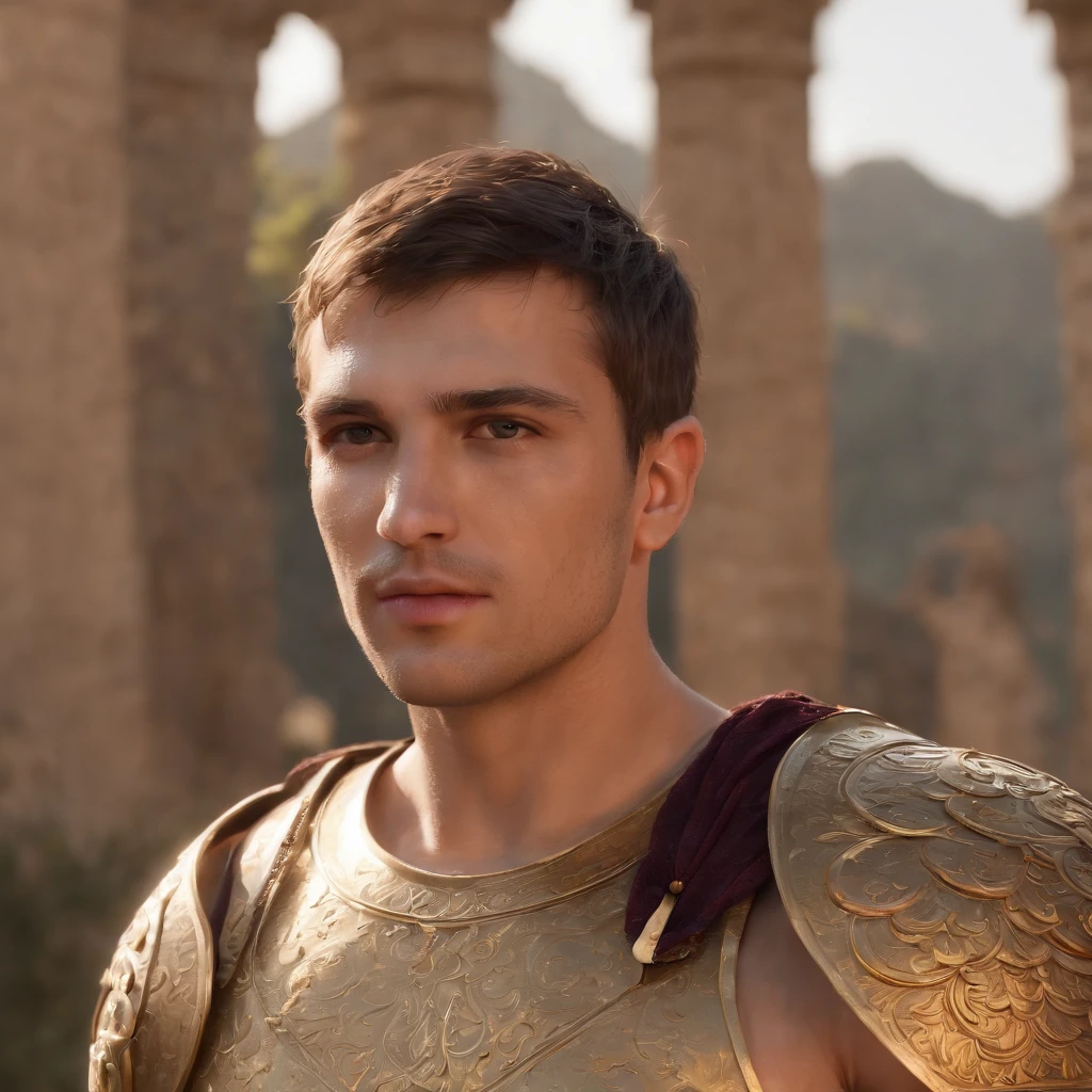 (Professional 3D rendering:1.3) de (Realistic:1.3) foto de arte mais bonita do mundo,soft features, Brilliant male Thracian kings, ((Thracian king muscular adult wet serious hero look short hair without beard and fierce expression in dynamic pose, fantastic location, majestoso ambiente desordenado)), corpo inteiro 8k unidade render, action shot, poros da pele, very dark lighting, sombreamento pesado, circunstanciado, rosto detalhado, (Vibrando, fotografia realista, Realistic, Dramatic, Escuro, foco nítido, 8k), (Old Thracian armor:1.4), ((((Use ouro)))), (intrincado:1.4), decadente, (altamente detalhado:1.4), Pintura digital, rendering by octane, art stations, conceito-arte, liso, foco nítido, illustration, germe da arte, (Loish:0.23), Wlop Ilya Kuvshinov, e greg rutkowski e alphonse mucha gracias, (global ilumination, studiolight, light volumetric), chuva forte, floating particles, patife, fantasia, Nosso, Corpo inteiroesbiano, ((Fundo escuro e antigo da cidade:1.3)),CGSesociedade,art stations