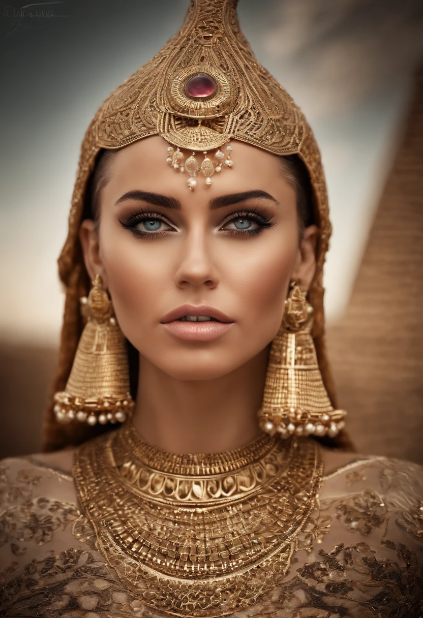 Miley Cyrus,Photo parfaite, Taille vers le haut, Busty, clivage, detailed background, Articles fantastiques, fantaisie, magie, Potions, Dispositifs, 22 ans, Actual skin texture, pores de la peau, detailed hair,femme, un corps parfait, (face detailed, detailled eyes, peau claire, yeux clairs),fantaisie, elfe, femelle, corps entier, regardant la visionneuse, photographie, detailed skin, Realstic, photo-realistic, 8k, Very detailed , High detail RAW color art, piercing, mise au point nette, Mode danseuse du Pharaon, Karnak,Le Sphynx de Gizeh, pyramide de Gizeh