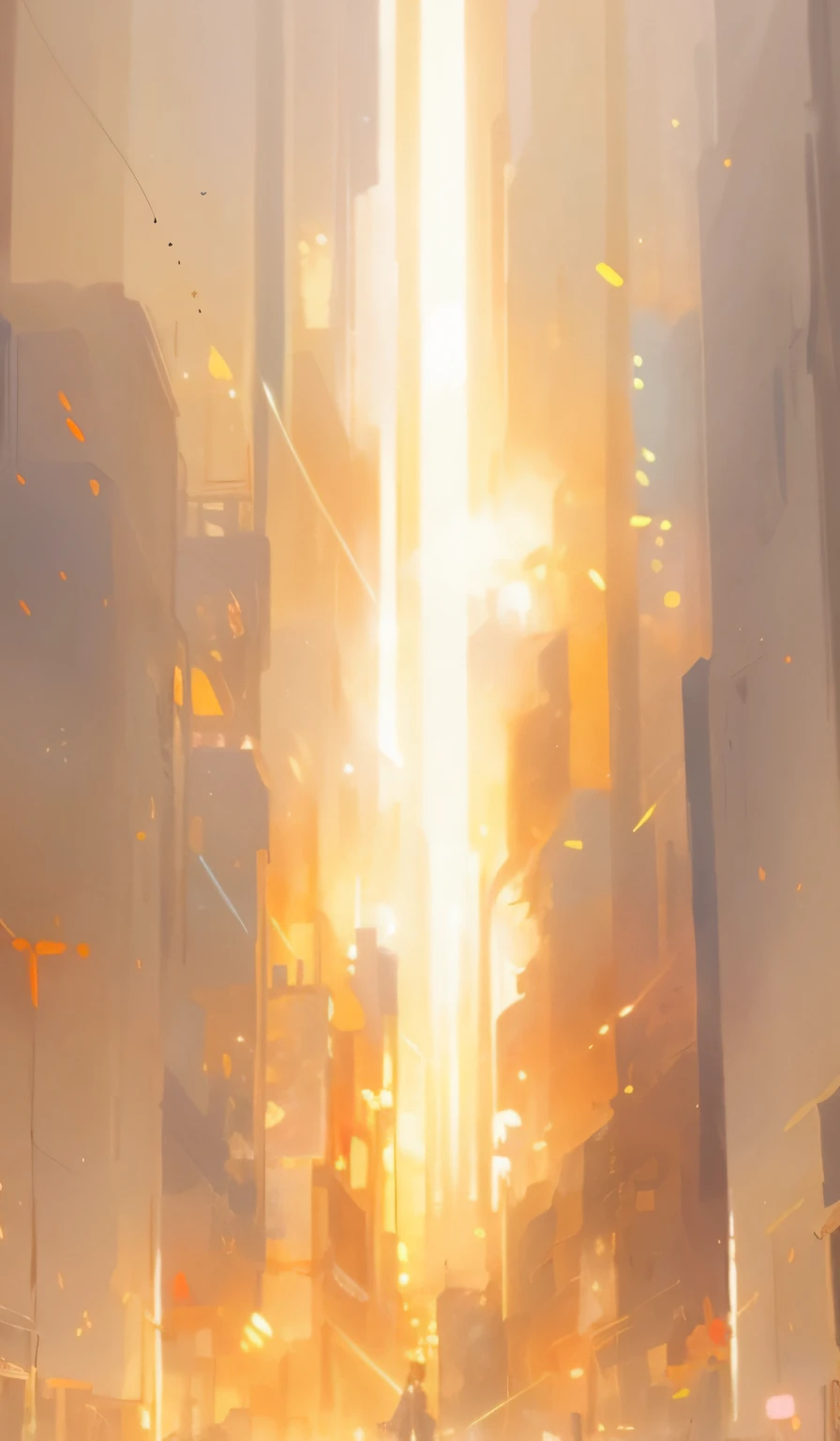 anime scene, Epic concept art. Bokeh, An explosion of light, inspired by Krenz Cushart, hard light digital painting, krenzcushart, bastien grivet, Glowing lights!Digital painting, science fiction digital painting, Dramatic lighting. concept-art, keyframe illustration, background artwork