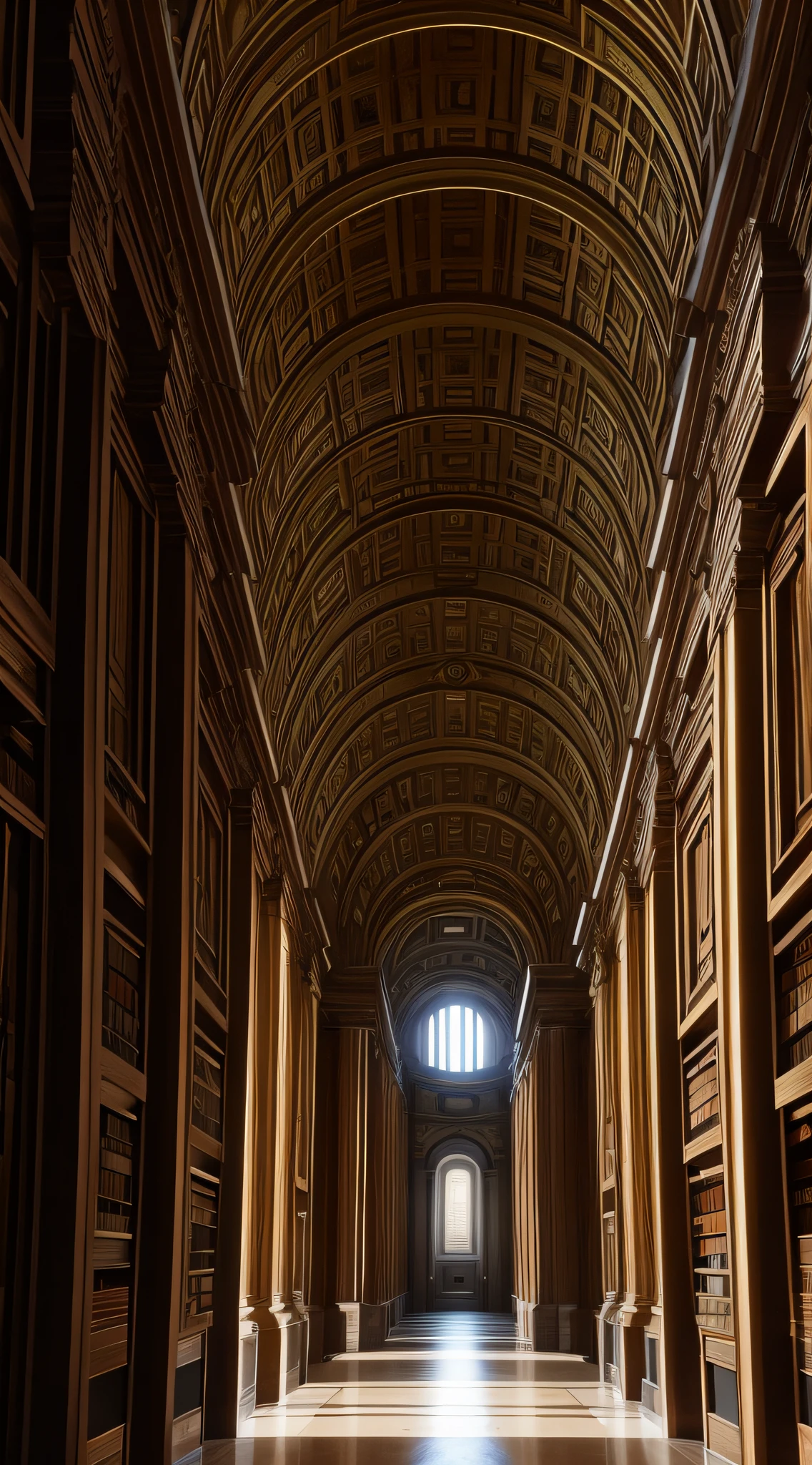 Imagine a portal within the Vatican's archives, leading to the hidden chambers of the Timeless Library. 4k, High Resolution, high quality, 4k