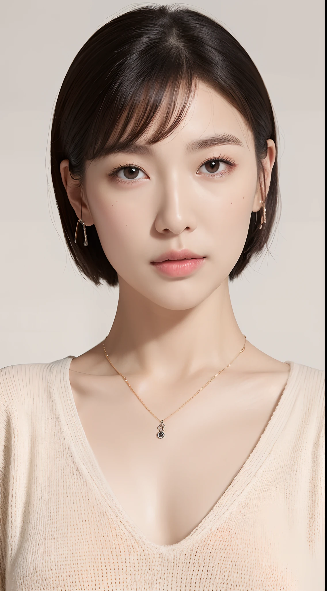 top-quality:1.3、​masterpiece、hight resolution、［1 girl in］、｛独奏｝、fully body photo、((Photorealsitic):1.1)、Real person、mascara, ,(Textured skin, Skin pores:1.1), (Imperfect skin:1.1) intricate detailes, (Unripe, 8K:1.2), Detailed skin、japanes、thin bunches of bangs、Bery short hair、Sweat knitwear、catchlight、piercings、a necklace、White wall
Waiting to start