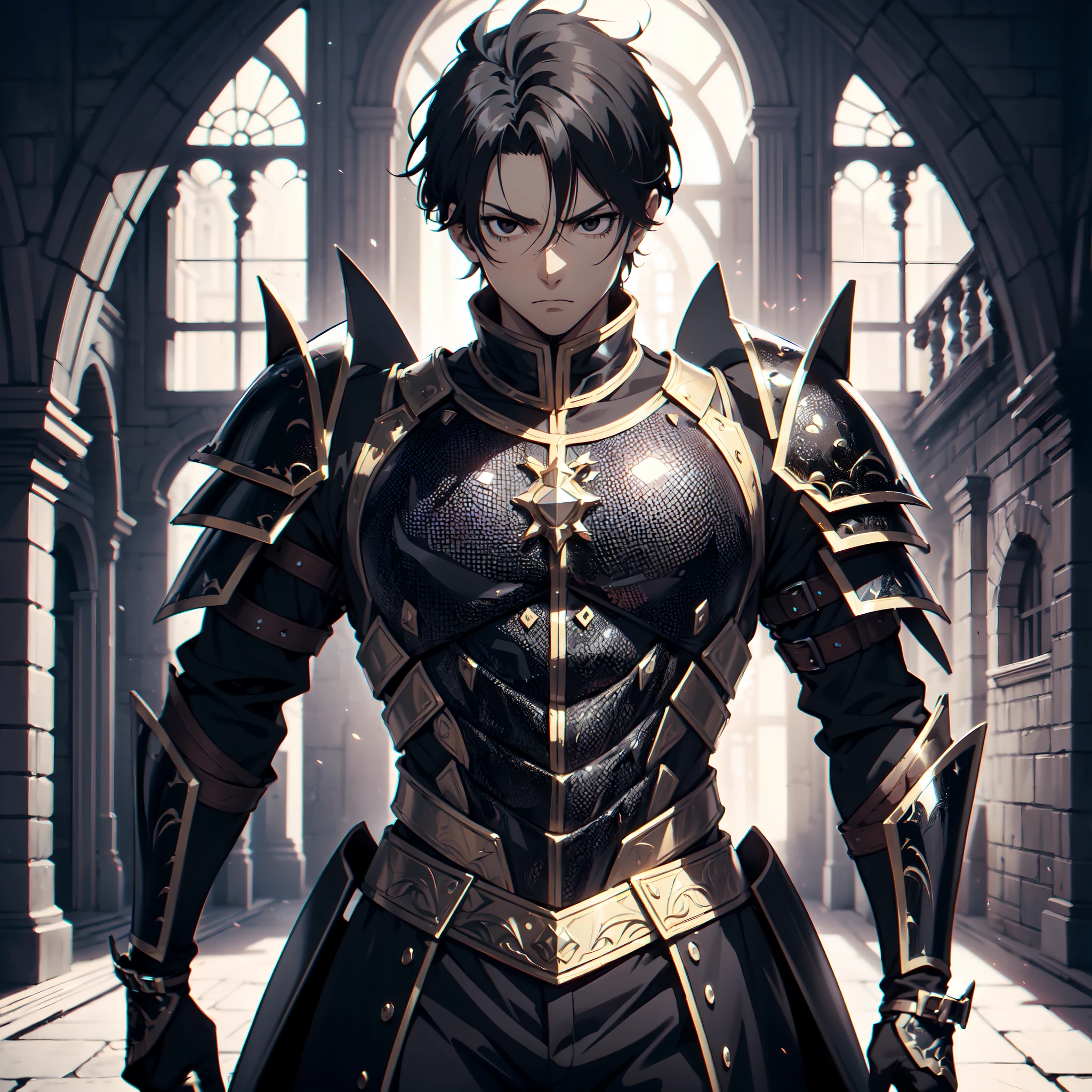128K Ultra High Definition,
128K Ultra High Quality,
128K Ultra High Resolution,
Best Definition,
Best Quality,
Best Resolution,
Perfectly Detailed,
Perfectly Designed,
Extremely Detailed,
Extremely Designed,
Hyper Detailed,
Hyper Definition,
Hyper Quality,
Hyper Resolution,
Masterpiece,
(((Anime))),
Body Shot,
(((Boy))),
Handsome,
Muscular Body,
(((Black Short Hair))),
(((Black Eyes))),
(((Hyper Detailed & Perfectly Designed With Ultra High Quality Black Obsidian Assassin Armor))),
(((Inside Of Medieval Royal Palace Background Scenery))),