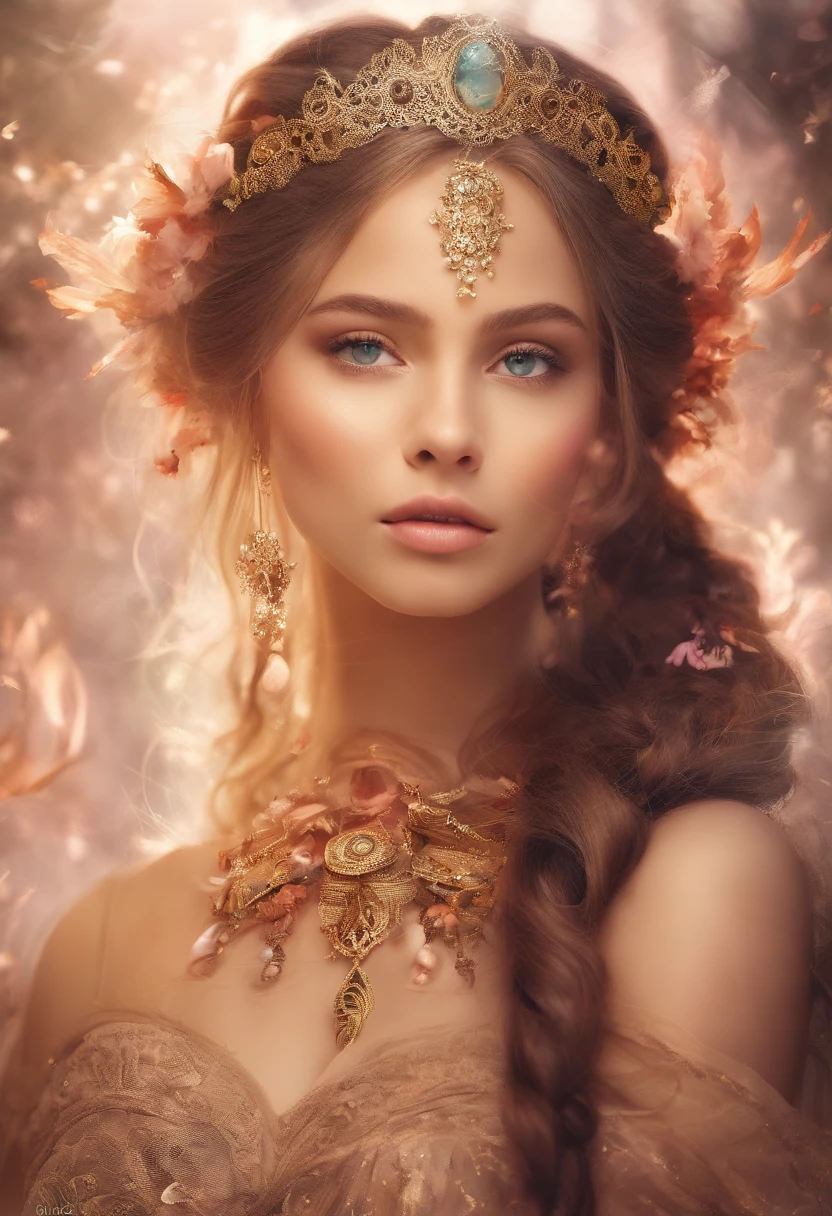Netherlands female, goddess, perfect face details, feminine figure, with soft and elegant curves, long silky hair, braids, random background, 32k