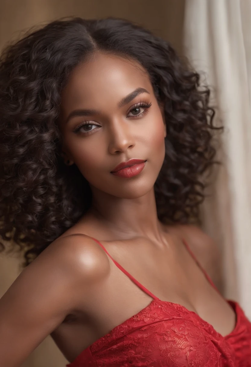 ((Peau claire africaine, Métis ebony skin)), ((Its beauty is undeniable)), ((Excited cute face)), ((Hyper-detailed perfect eyes,)), ((Seductive pose in a chic hotel room)), (), (), ((), ((Afro African long curly,)), ((Revealing belly)), ((debout, vue de face)), ((toucher ses propres jambes dans une pose sexy)), ((dehors, Ville publique)), Sharp Focus CGI, Souriant, photoreallistic, High detail, Realstic, Masterpiece, Best quality, Hdr, High quality, high-definition, Extremely detailed, 8k wallpaper, Intricate details, 8K UHD, Full-HD, (photo realist:1.2), contraste, intense illumination, lighting cinematic, natural lighting, hard light, contre-jour, Illumination globale, occlusion ambiante robe rouge sexy