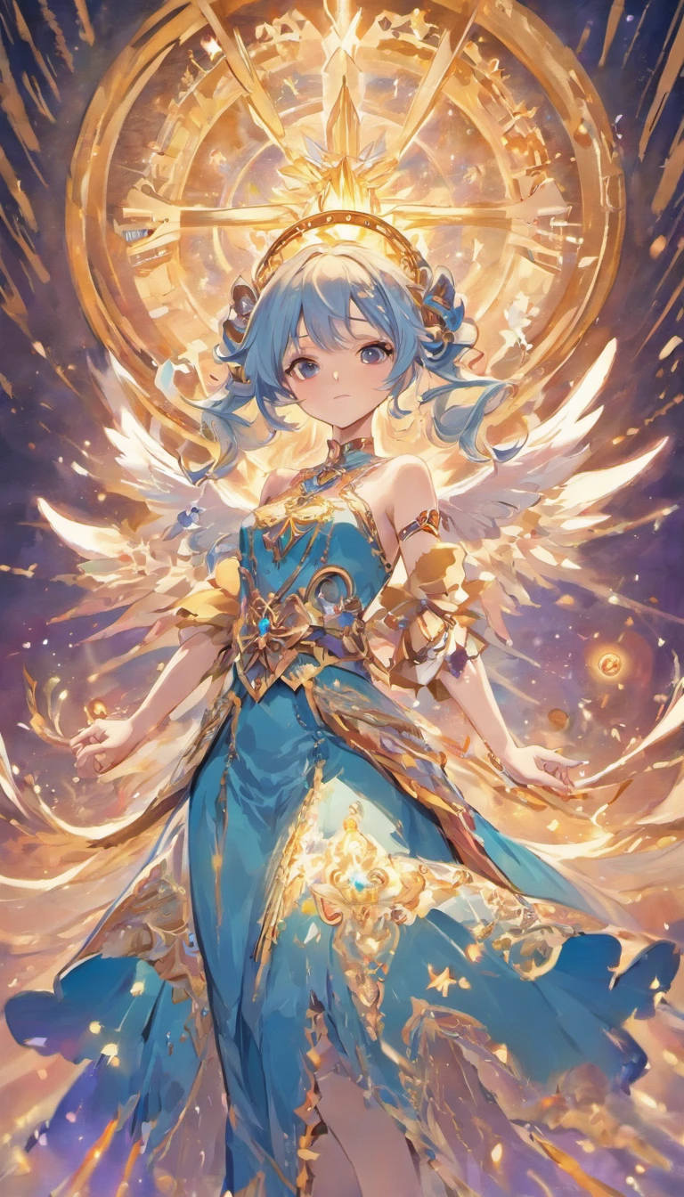 Ultra HD Ultra High Pixel High Definition Anime Girl and Beautiful Woman in Fairy Costume Full Body Closeup, Cute anime wife in a nice dress, beautiful fantasy anime, Silver snowscape, , fairy portrait,, fairy portrait, blue haired elf with fairy wings, detailed digital anime art, beautiful fairy, anime fantasy illustration、gentle smile