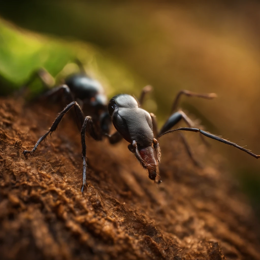 a crystal ant with great light