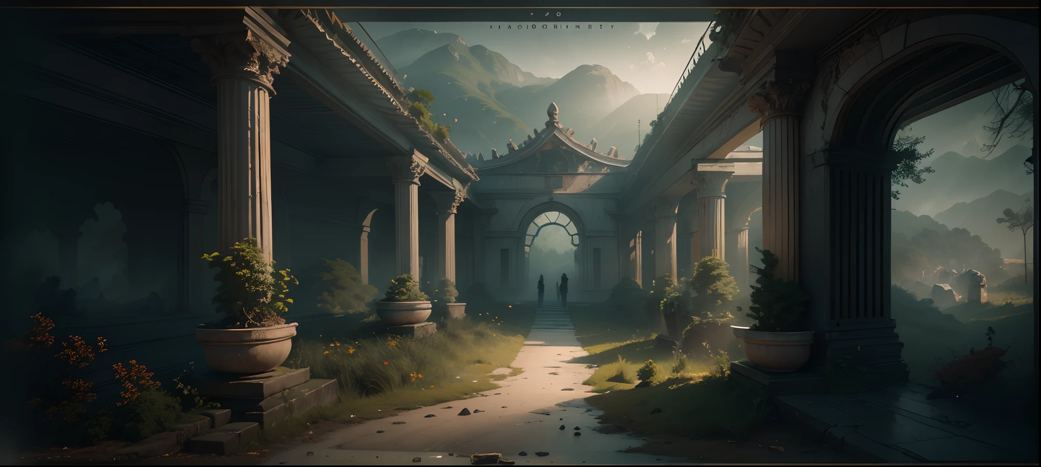 ultra-landscape, 8k, 12k, 6D, masterpiece:1.2, one mountain, sunlight, ruins, foggy, eerie, scary, ultra-realistic, ultra-detailed, HDR, UHD, studio lighting, ultra-fine painting, sharp focus, physically-based rendering, extreme detail description, professional, vivid colors, bokeh, landscape, horror, photography
Note that some keywords and phrases have been appended to this prompt to describe the scene。
The full prompt is as follows:
"best quality, 8k, 12k, highres, masterpiece:1.2, ultra-detailed, realistic, foggy lighting, eerie ruins, scary atmosphere, HDR, UHD, studio lighting, ultra-fine painting, sharp focus, physically-based rendering, extreme detail description, professional, vivid colors, bokeh, landscape, horror, photography"