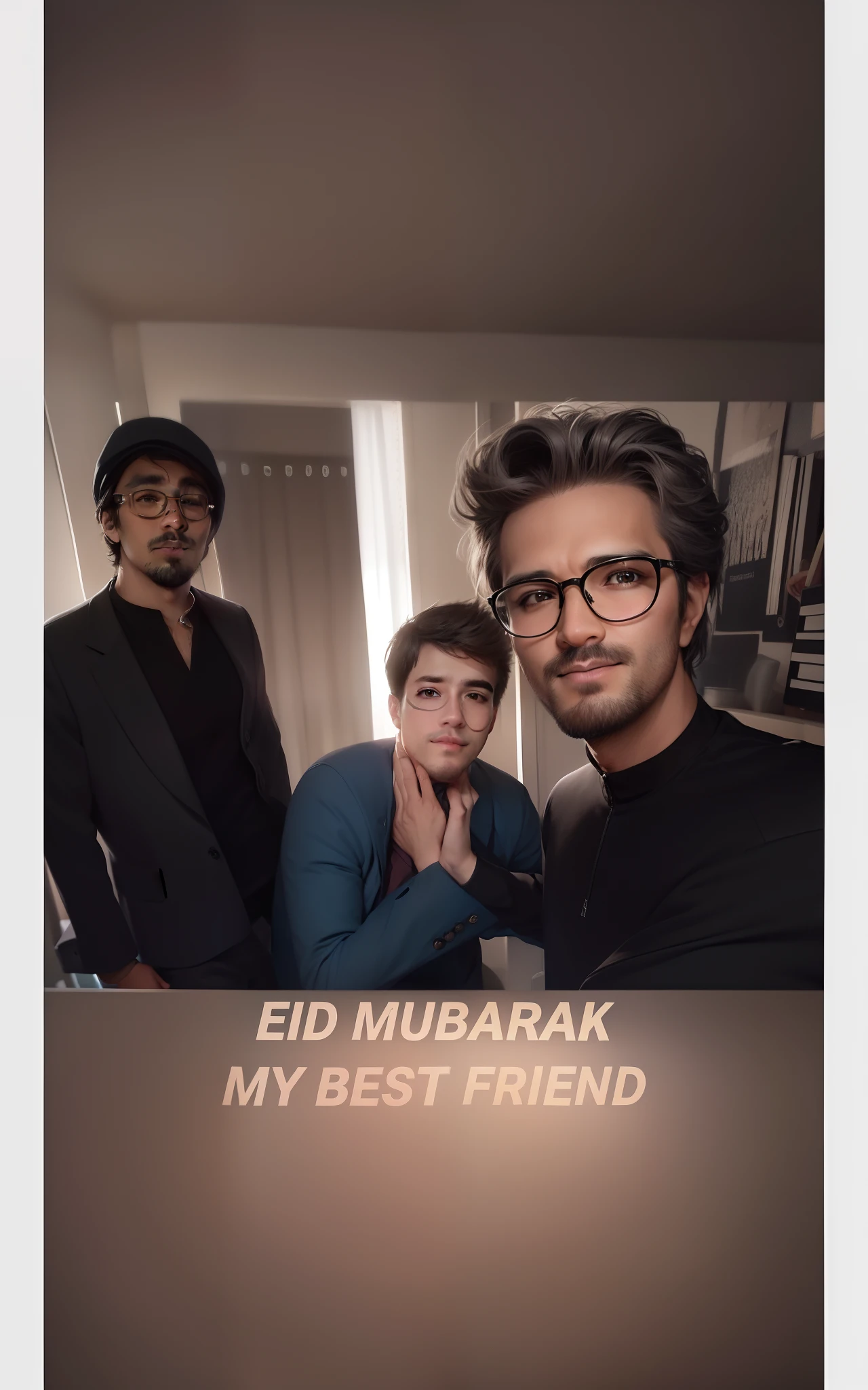 a close up of two men with glasses and a picture of them, edited, instagram story, facebook post, friend, enes dirig, trending ，, 🤬 🤮 💕 🎀, 😭🤮 💔, ☁🌪🌙👩🏾, emad mostaque, profile pic, by Ei-Q, 🔞🤡, snapchat photo, friends