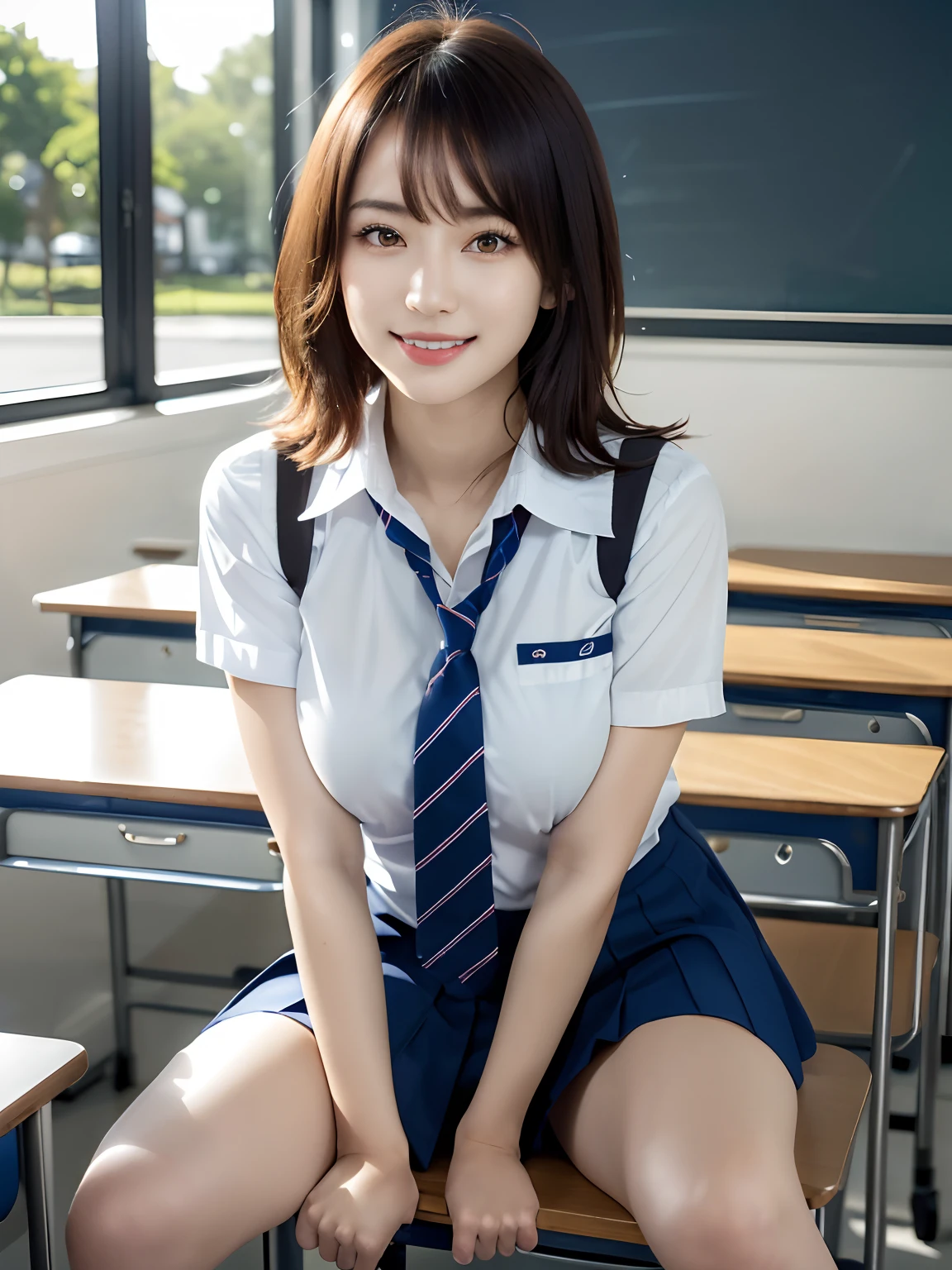 masutepiece, Best Quality, japanaese girl,1girl in, 8K, Raw photo, top-notch quality, masutepiece, nffsw:1.2, exceptionally detailed RAW color photo, professional-grade photograph, (Realistic, Photorealistic:1.37), (highly detailedskin:1.2), Ultra-high resolution, (lenz 50mm), (F/1.2),Exquisitely Detailed Eyes,Staring at the viewer,Show、Sleeping in bed、Show、
break
With 1 girl (There are many elderly people:1.4), Beautiful face, kawaii,(Smile:1.05),(20yr old, Large breasts, wide-hips,Straight hair, (Short hair), Black eyes, white fine skin,small mouth, high cheekbones (Definition), Sexy Pose,(Leaning forward:1.3),(The to the FW:1.1),White panties、Korean Idol、Nogizaka Idol、hposing Gravure Idol、Adults、女優、(masutepiece, top-quality:1.3), (Ultra detailed 8K cg:1.2), (hyper realisitic:1.35), (Photorealistic:1.45), (Realistic:1.4), Cowboy Shot,
1 beautiful Japanese girl, 22 years old, super model, Japanese Idol, __expression__, Large breasts, (sitting on the desk:1.1), (School uniform:1.4), (Spread legs:1.2),
(School classroom background:1.1),