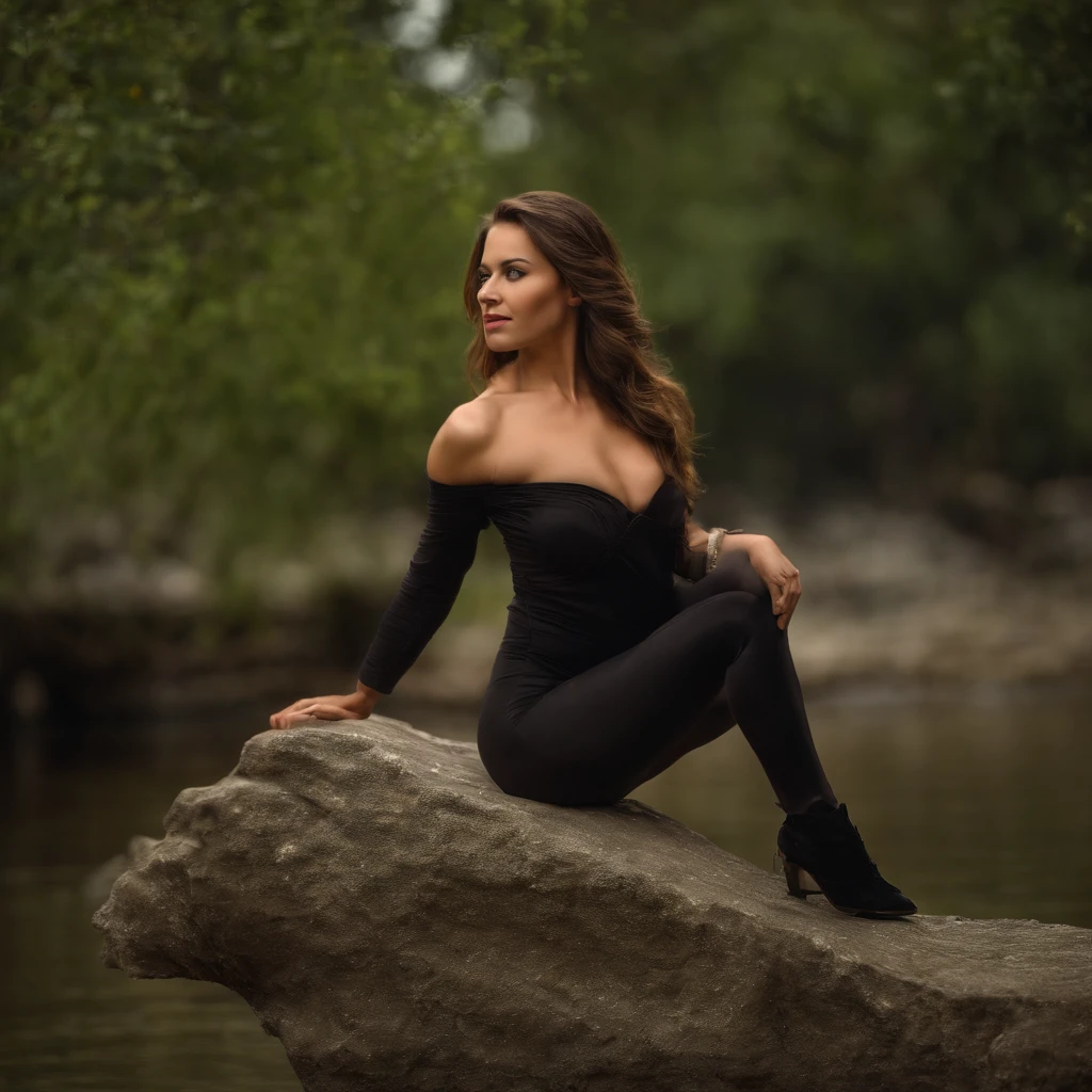 hot brunette,long light brown hair,perfect body,show her ass (backview) and sitting on her des ,8K resolution,photorealistic,sharp background