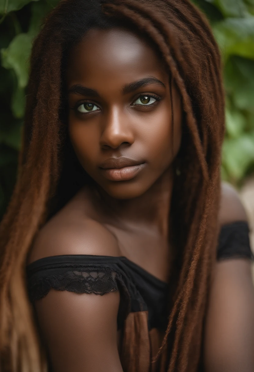 fille, africain, noir, Anbar's Eyes Green Eyes, cheveux longs, 16 to 19 years ,porter un short sexuel ,corps entier