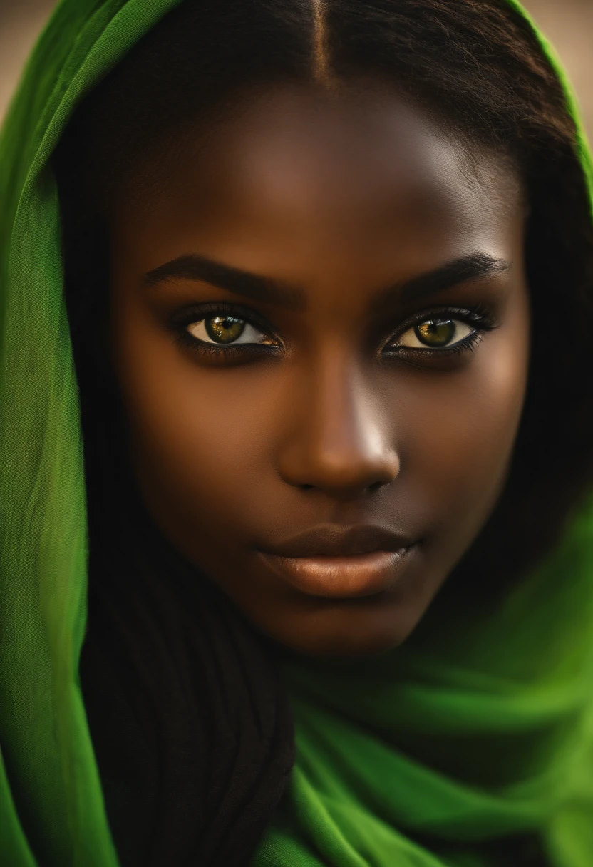 fille, africain, noir, Anbar's Eyes Green Eyes, cheveux longs, 16 to 19 years ,porter un short sexuel ,corps entier