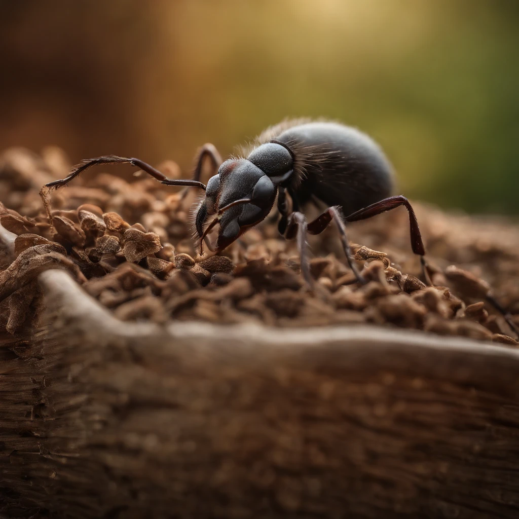 An ant and a Christmas sled